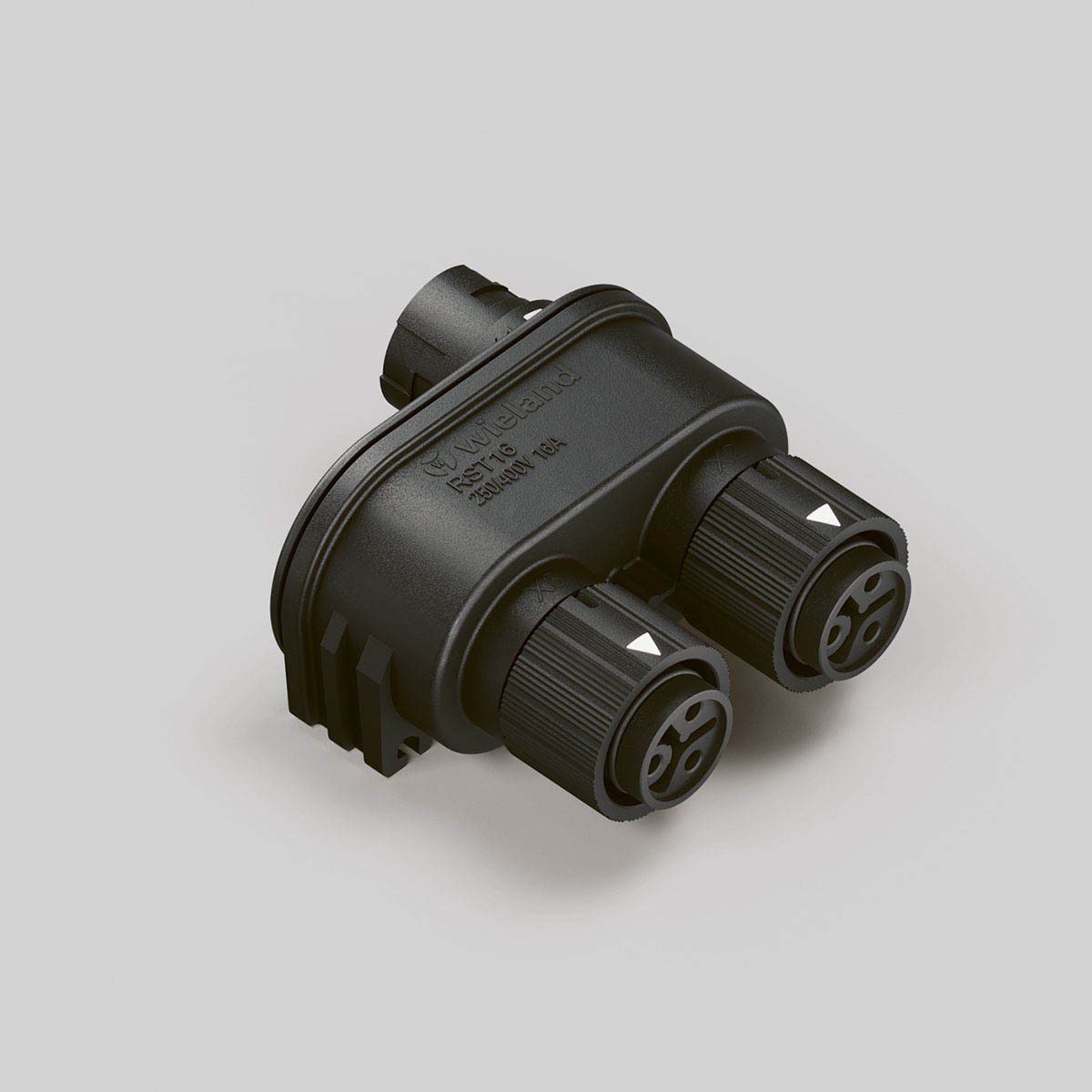 IP44.de Y-Verteilerbox, Connect Verteilerbox 3-fach connect system schwarz