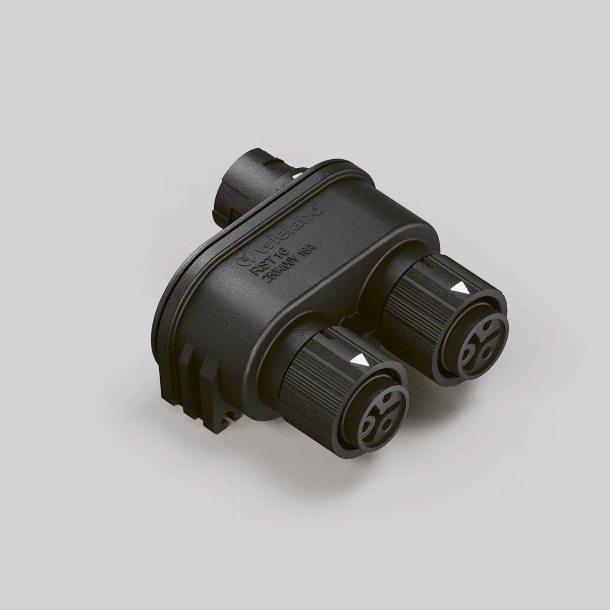 Verteilerbox 3-fach connect system schwarz