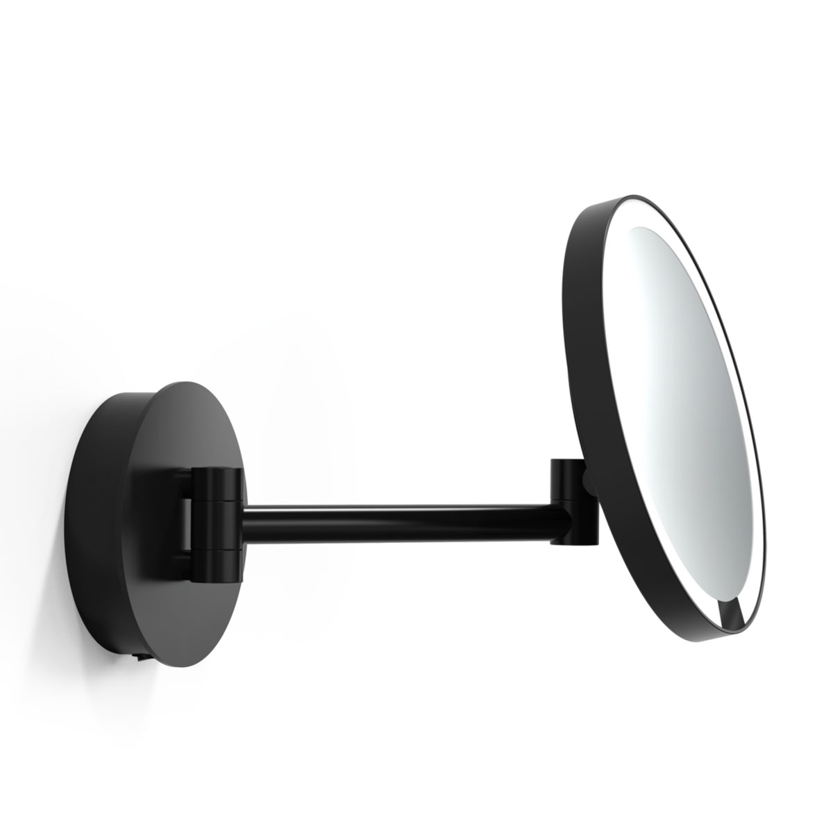 Eleganter Schminkspiegel mit Beleuchtung – Decor Walther Just Look Plus WD Kosmetik, Schminkspiegel mit Licht Bad, H: 21,5 cm, B: 37 cm, Schwarz matt, 5x Vergrößerung Stilvoller Spiegel für Make-up & Pflege – Decor Walther Just Look Plus WD Kosmetik, Schminkspiegel mit Licht Bad, H: 21,5 cm, B: 37 cm, Schwarz matt, 7x Vergrößerung