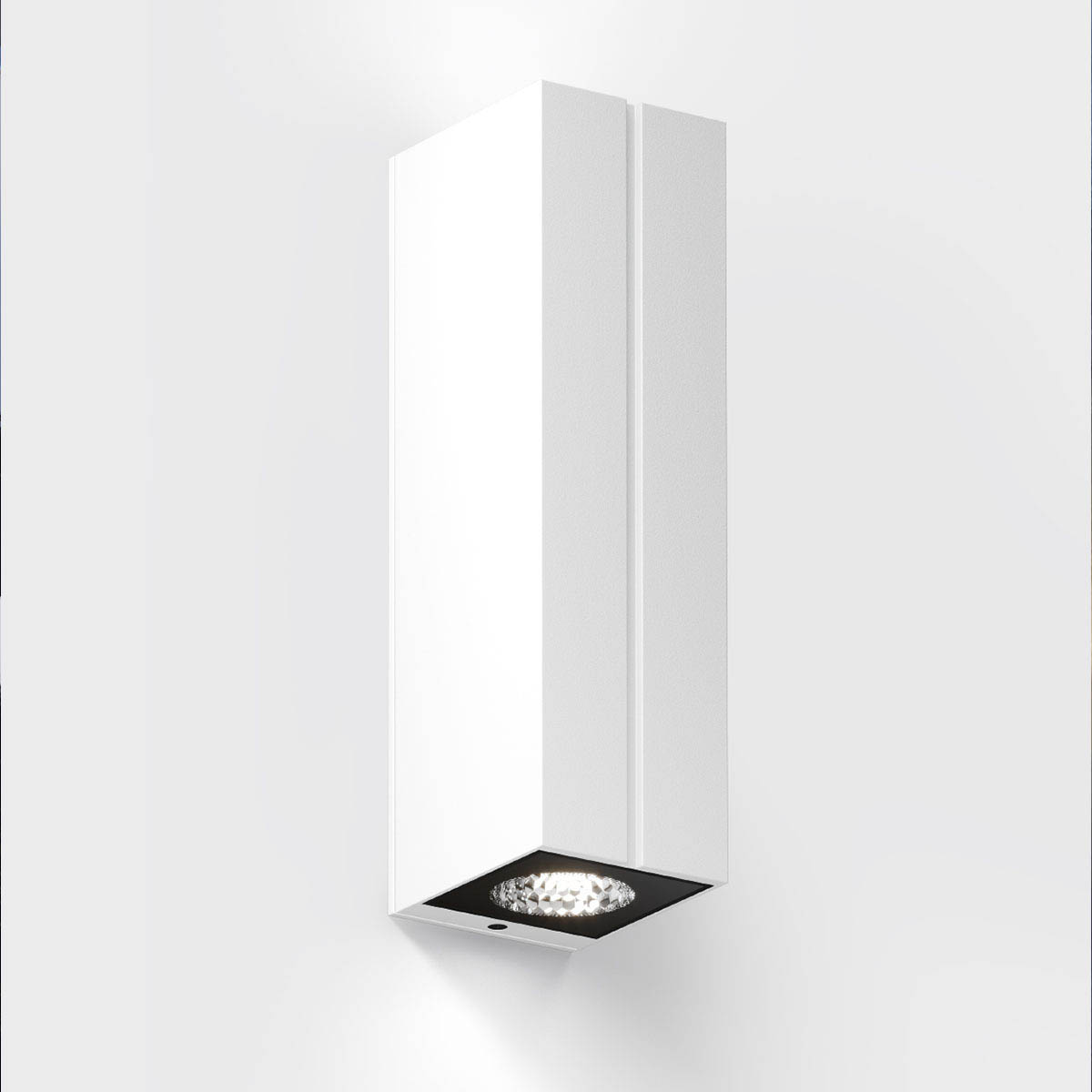 IP44.de cut Wandleuchte, H: 23 cm, B: 6,5 cm Pure White