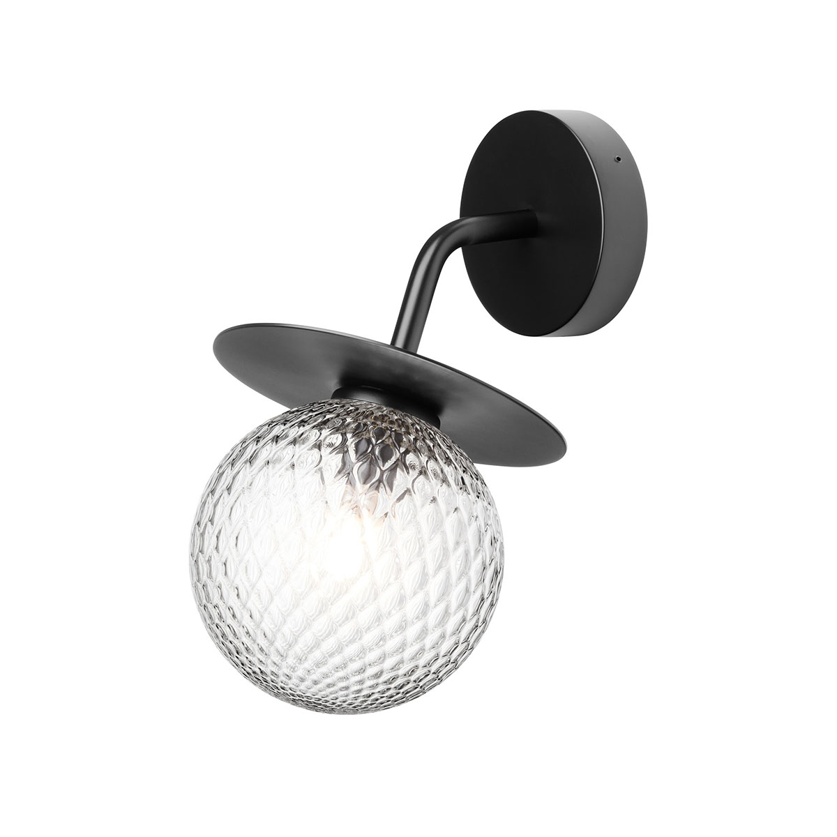 Liila Wall Outdoor Wandleuchte, B: 16 cm, H: 26 cm, Schwarz, Glas transparent