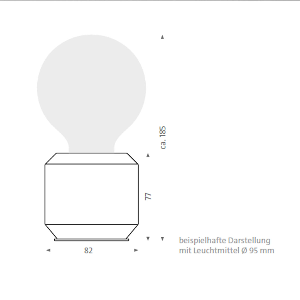 Oskar Tischleuchte, Ø: 8,2 cm, H: 7,7 cm, Schwarz matt Oskar Tischleuchte, Ø: 8,2 cm, H: 7,7 cm, Kupfer
