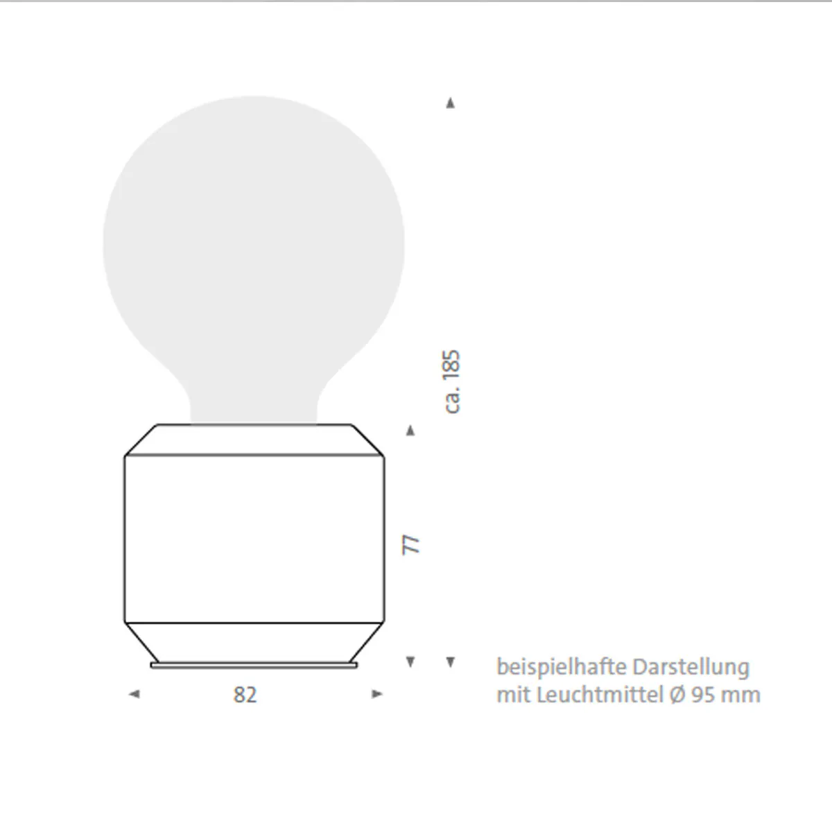 Oskar Tischleuchte, Ø: 8,2 cm, H: 7,7 cm, Kupfer