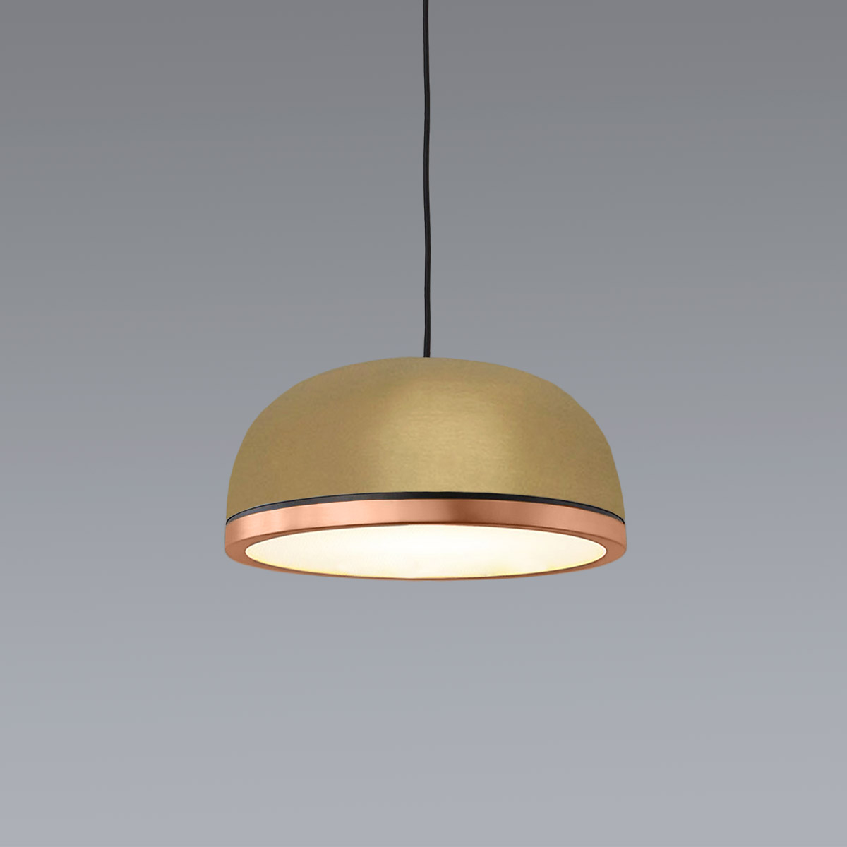 TOOY Molly 556.23 Pendelleuchte Ø: 38 cm, Messing, Kupfer – diffuses, blendfreies Licht