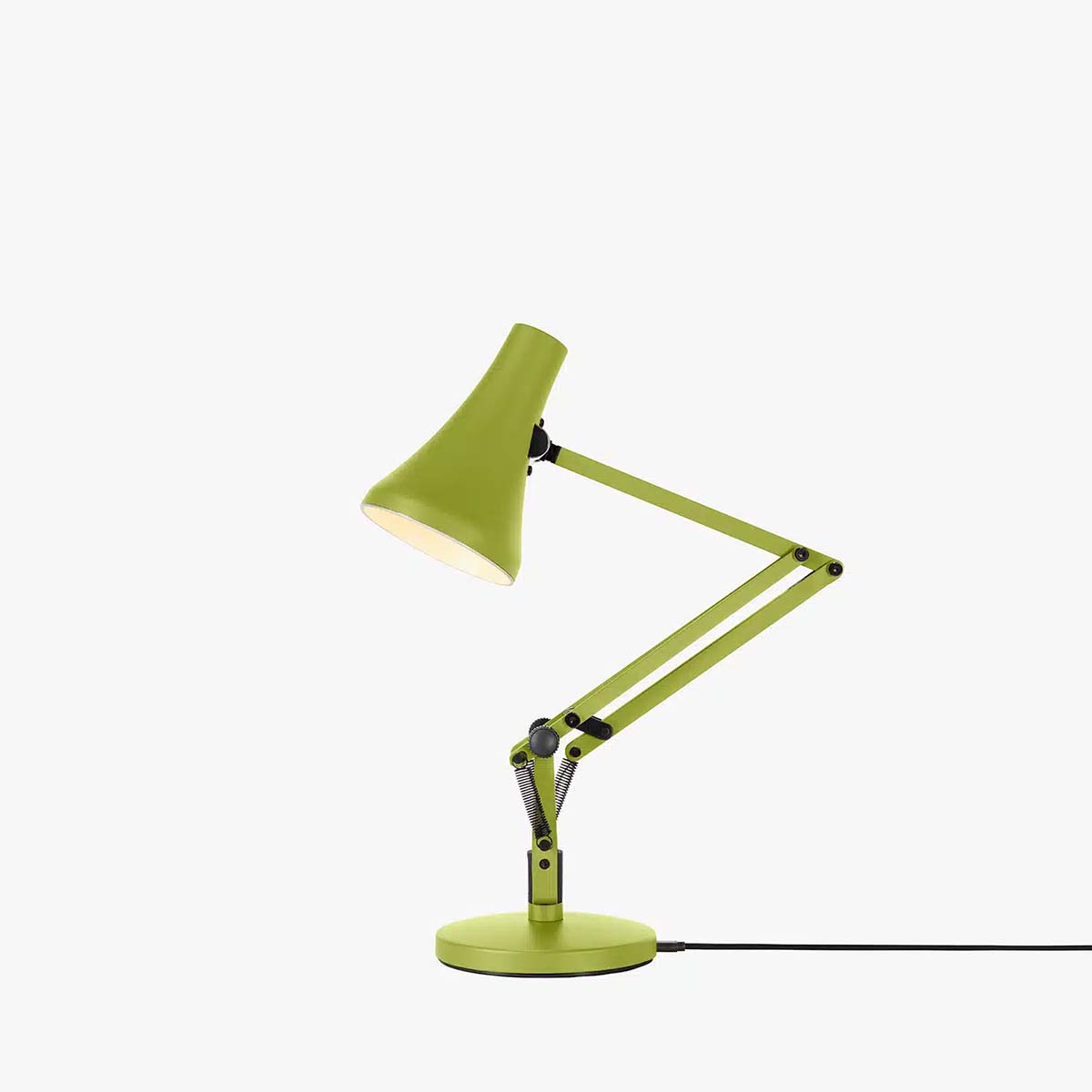Grüne Design-Tischleuchte mit beweglichem Lampenschirm und modernem Look, ideal für Wohnzimmer, Büro oder kreative Arbeitsbereiche