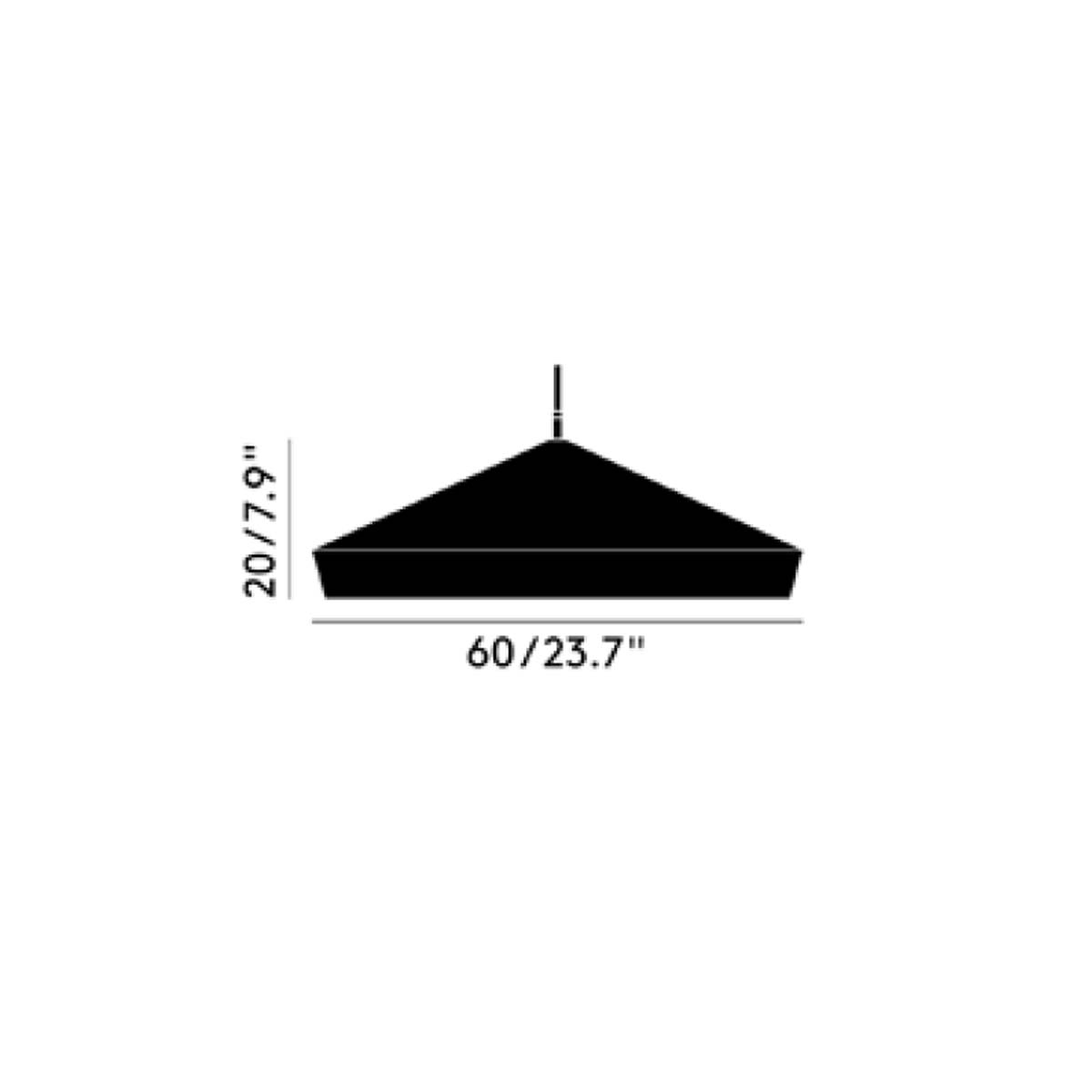 Tom Dixon Unbeaten Flat LED Pendelleuchte, Aluminium, Ø: 60 cm, H: 20 cm