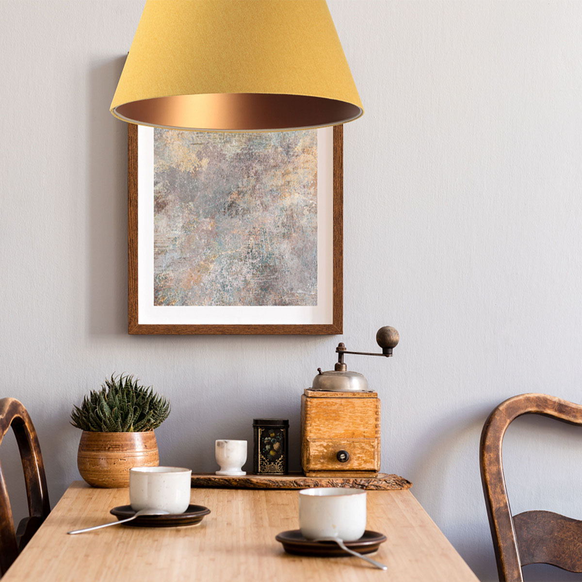 Pendelleuchte Ravena Ø: 50 cm,  Gelb, Kupfer