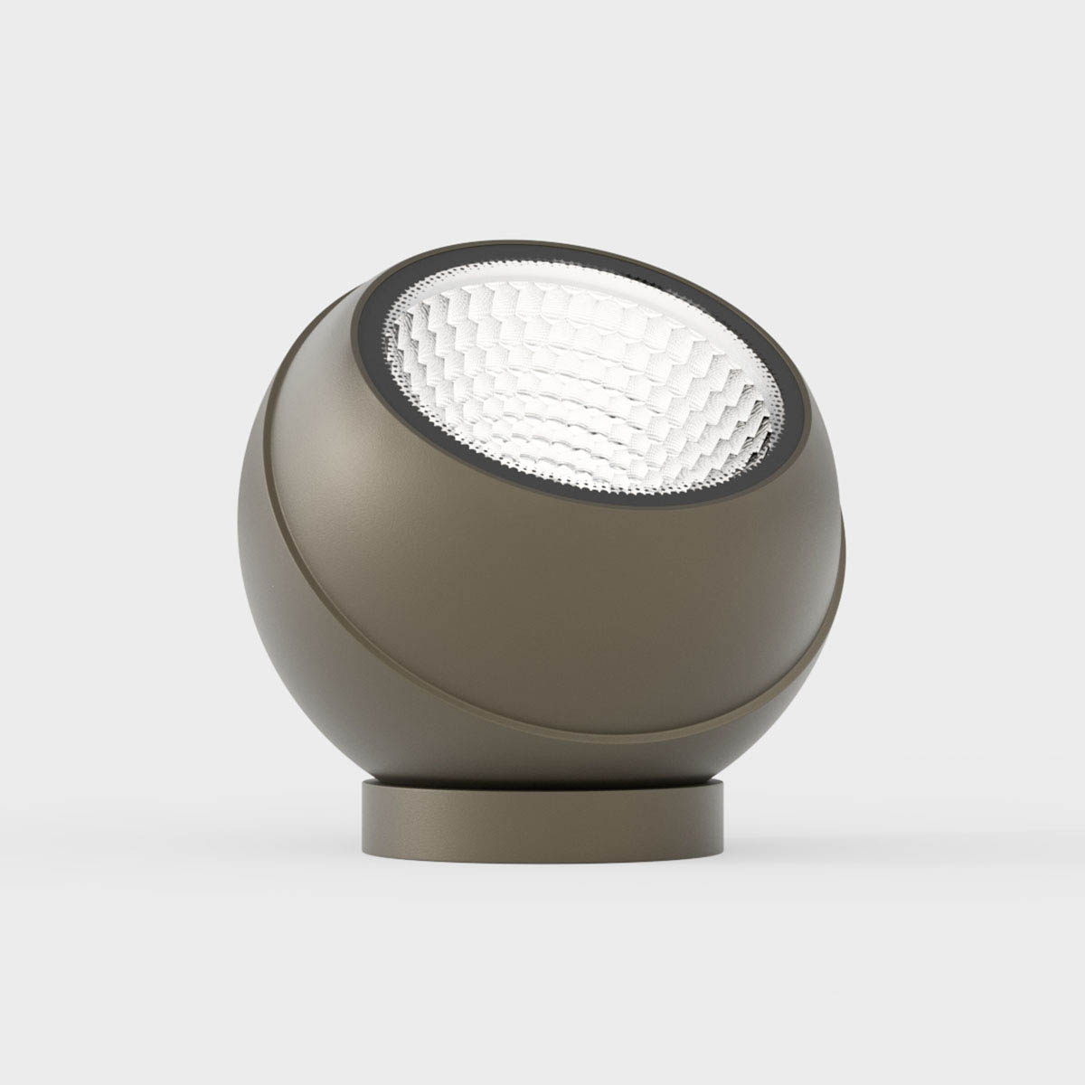 IP44.de shot Bodenleuchte, Schuko Stecker, Cool Brown, 4W Runde Bodenleuchte für außen mit Schuko Stecker in der Farbe braun