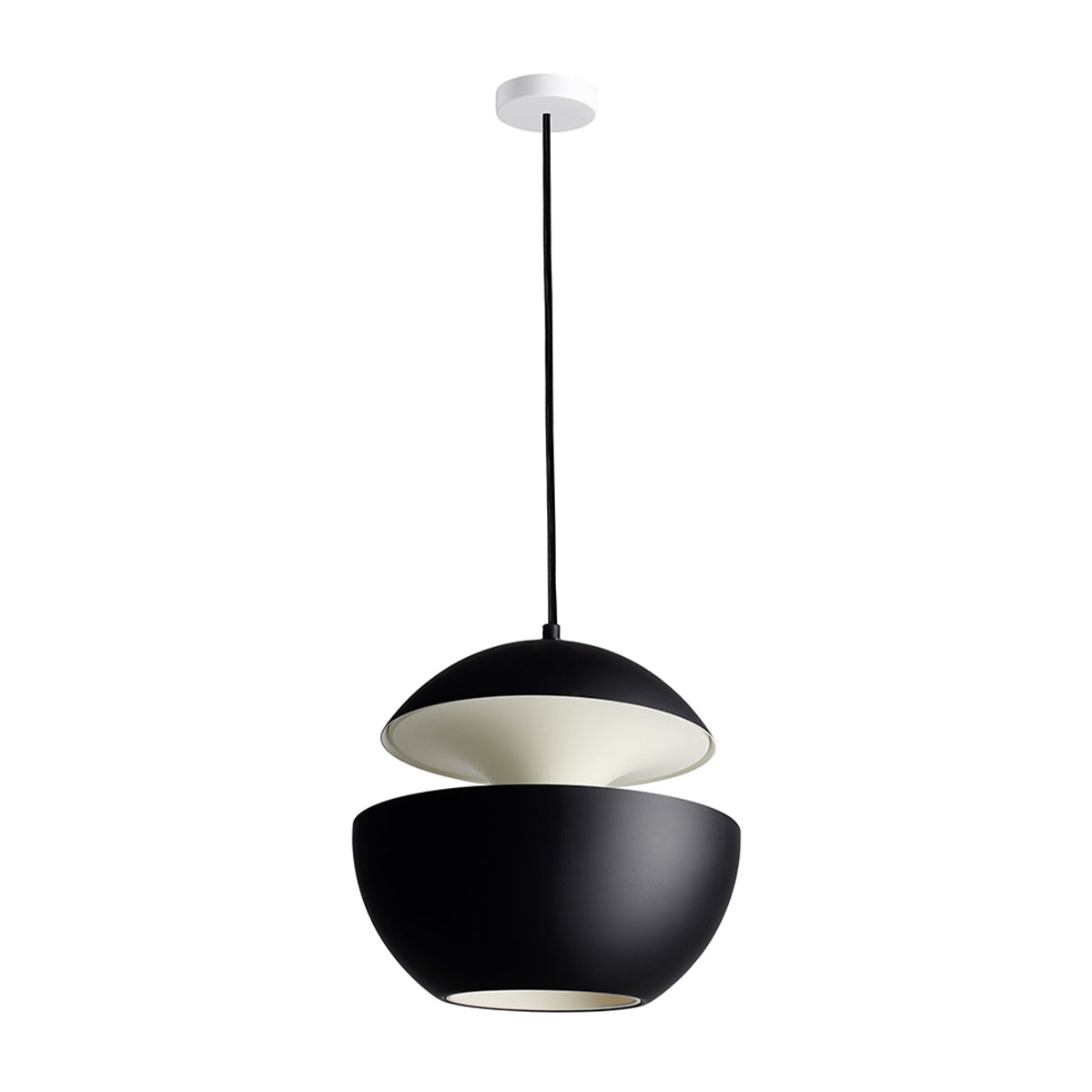 DCW Editions Here Comes The Sun 350 Pendelleuchte Schwarz & Weiß Ø 35 cm Modern – hochwertige Pendelleuchte für Esstisch DCW Editions Here Comes The Sun 350 Pendelleuchte Schwarz & Weiß Ø 35 cm Modern – hochwertige Pendelleuchte für Esstisch