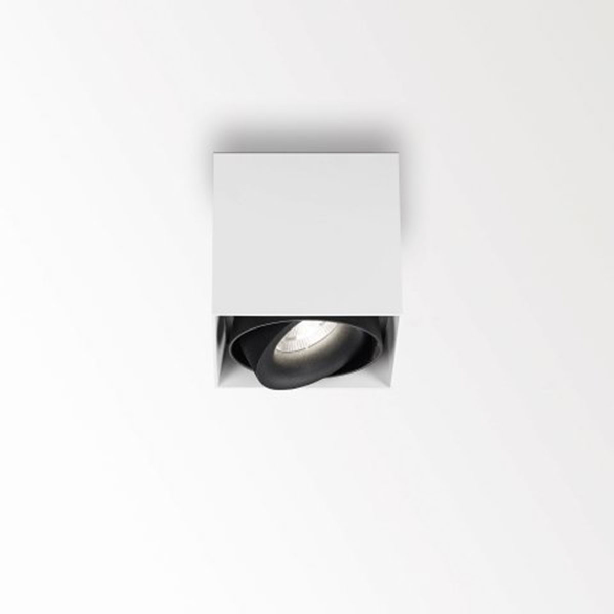 DeltaLight MINIGRID ON 150 93050 DIM8 Aufbaustrahler, L: 10,5 cm, B: cm Weiß & Schwarz, Warmweiß 3000K, 50° Schwarz 3000K Modern neutral – exklusive für Küche schwenkbar & drehbar