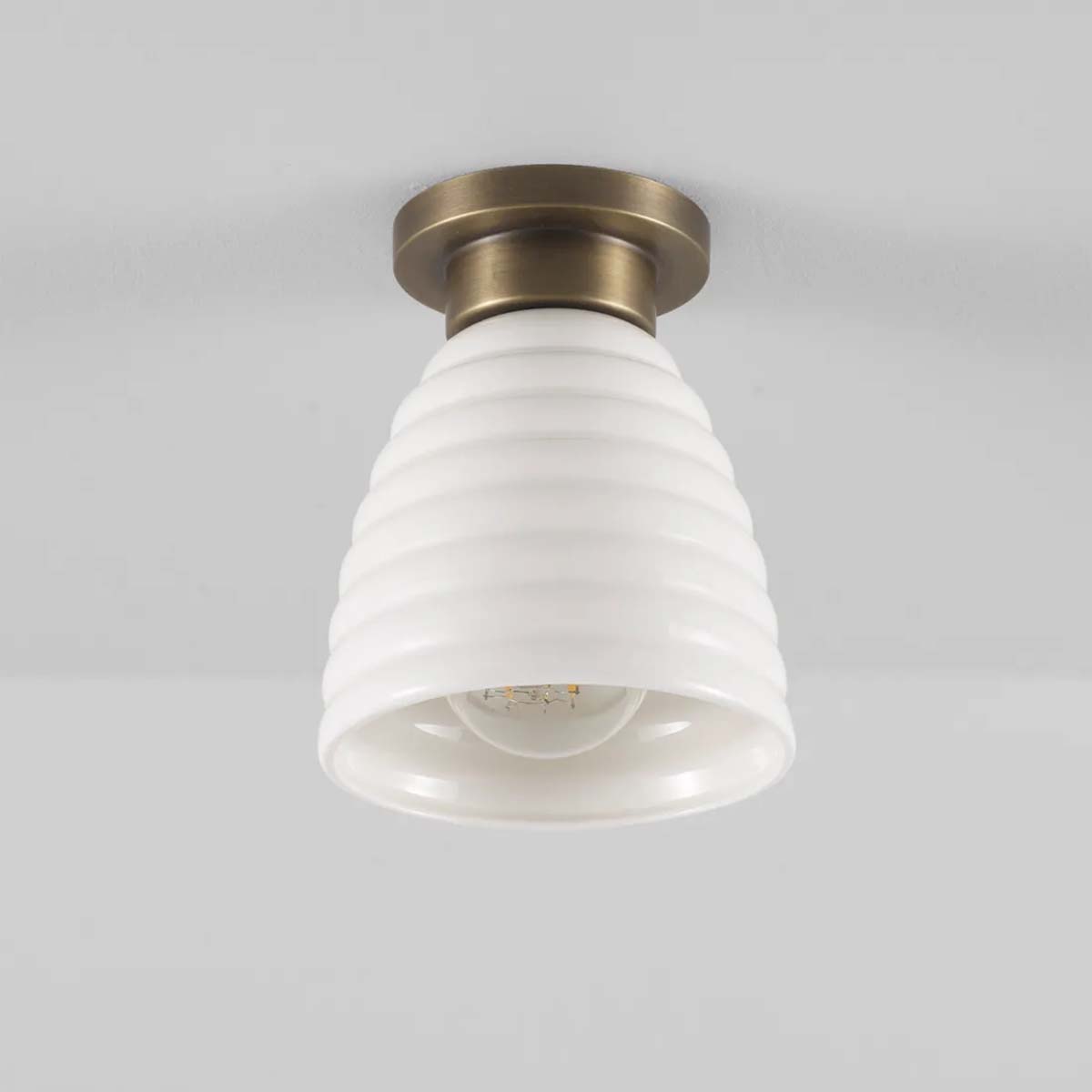 Hector Medium Bibendum Deckenleuchte, Ø: 13 cm, Messing antik