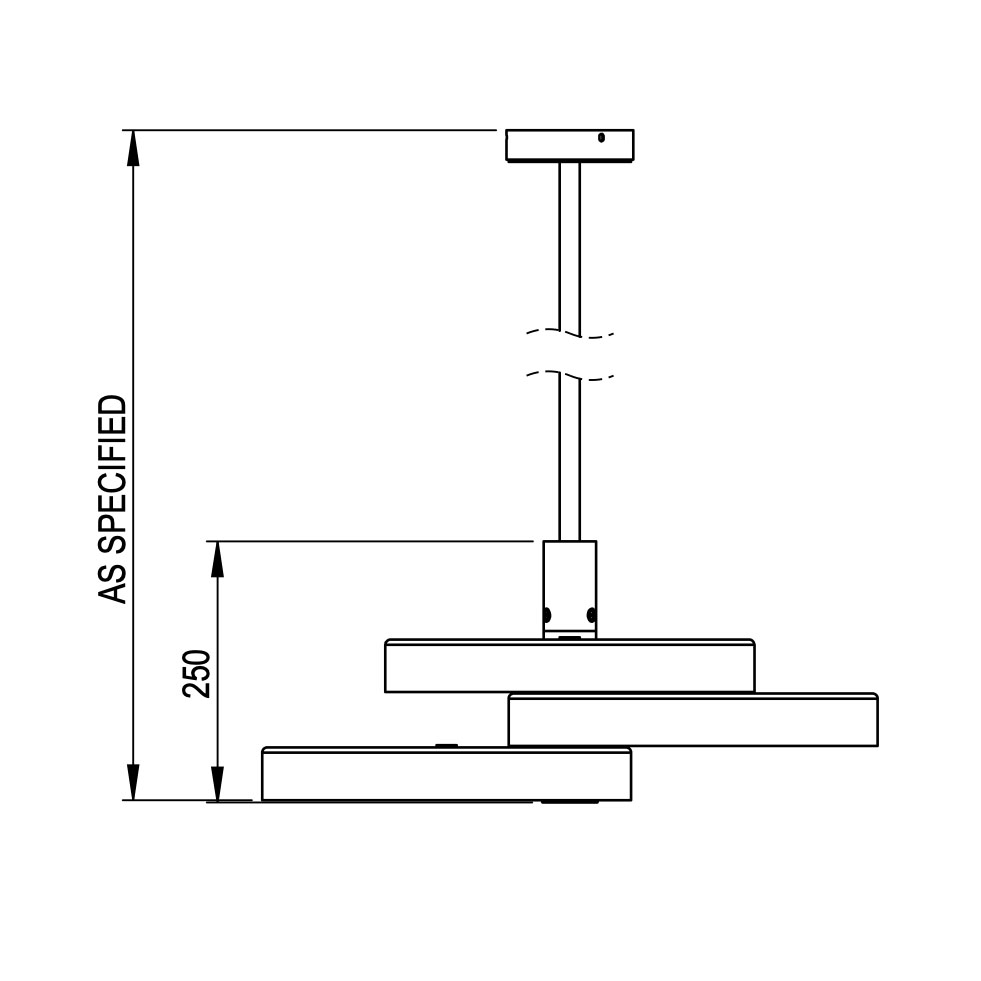Triac Pendelleuchte, Ø: 62 cm, Opal