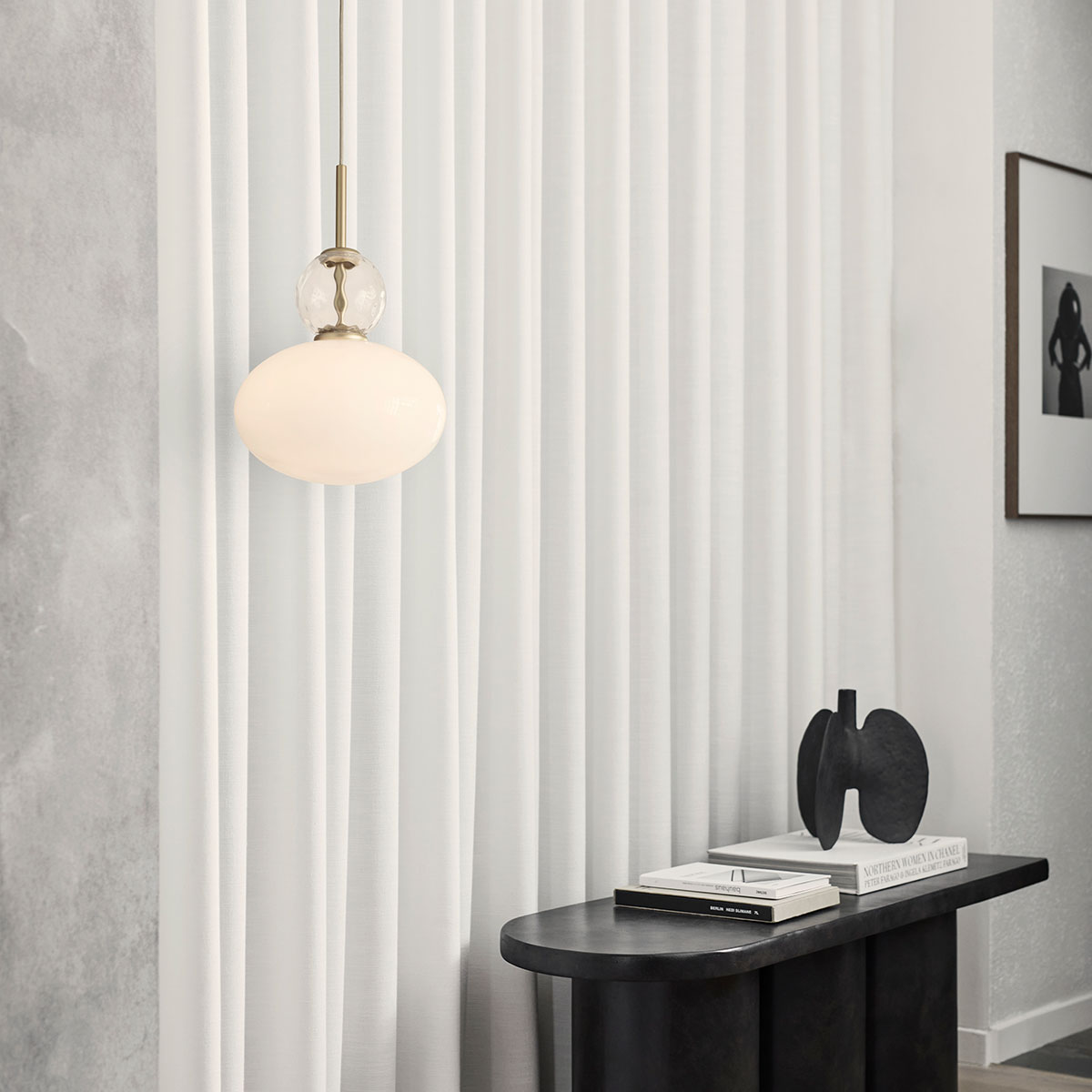 Rizzatto 32 Pendelleuchte, Ø: 30 cm, Silber satiniert