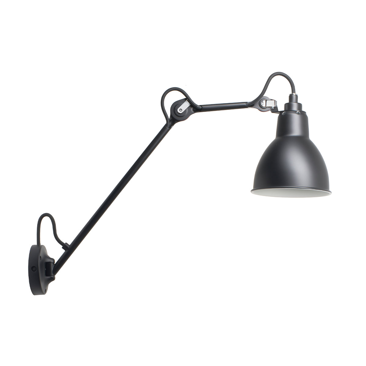 Spezial Angebot Pack Duo Lampe Gras N° 122 Bathroom IP44 Wandleuchte Schwarz, Schirm Schwarz – hochwertige Designerlampe von DCW Editions ideal im Schlafzimmer auch für Badezimmer geeignet