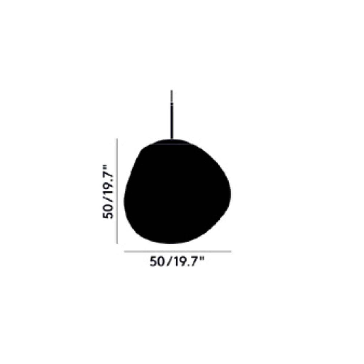 Tom Dixon Melt ES Pendelleuchte, Opal, Silber, Ø: 50 cm, Retrofit