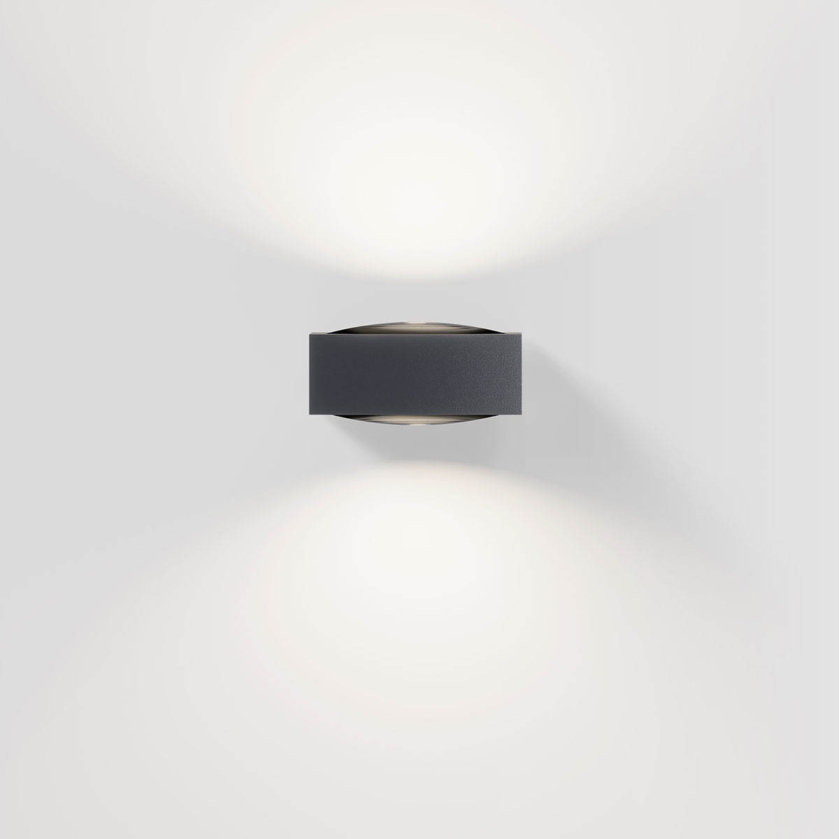 IP44.de luci Wandleuchte, H: 5,3 cm, T: 16 cm Anthrazit IP44.de luci Wandleuchte, H: 5,3 cm, T: 16 cm Deep Black