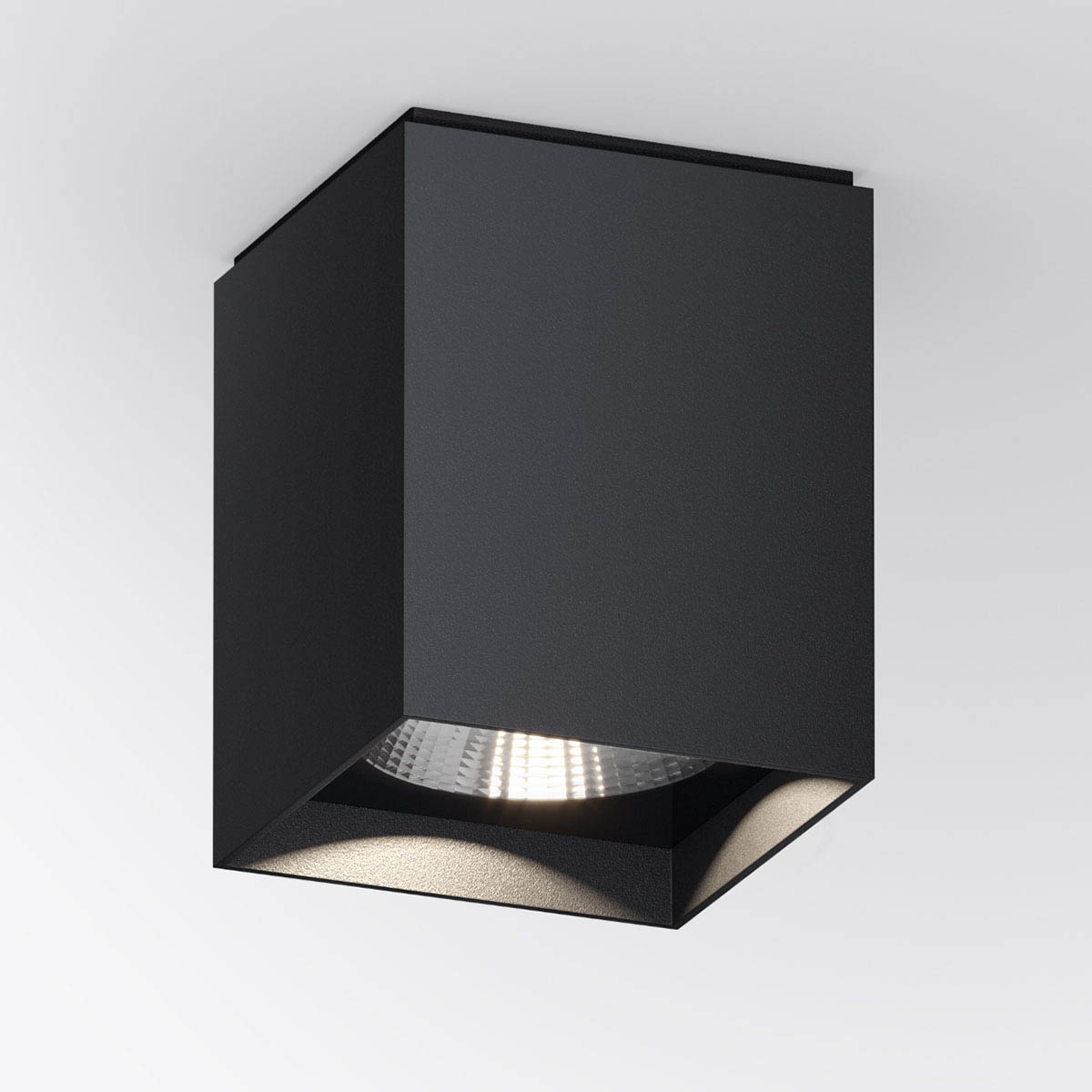 Rechteckige Deckenleuchte für außen in der Farbe schwarz Rechteckige Deckenleuchte für außen in der Farbe schwarz