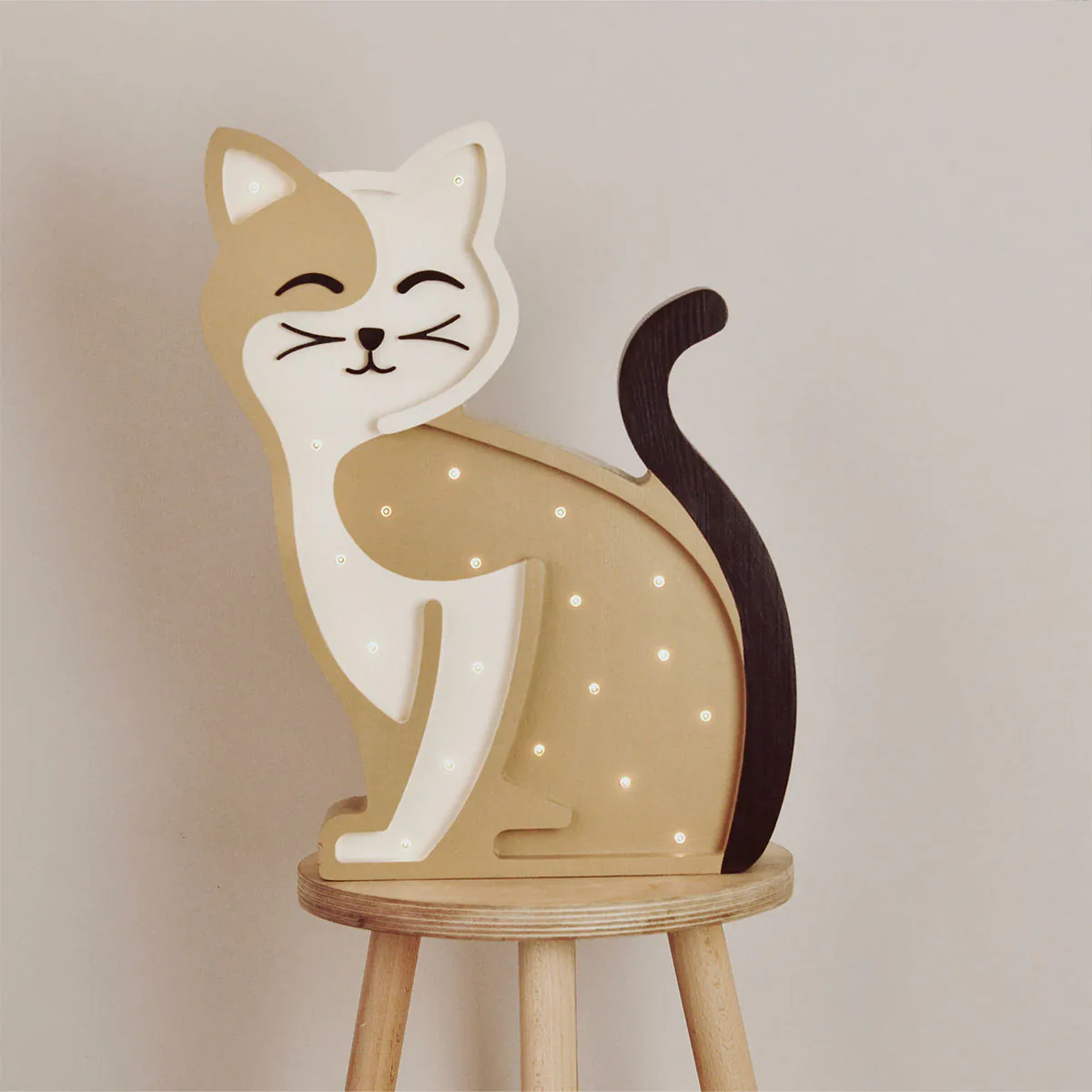 Kinder Nachtlicht Katze, Holz, handgemacht