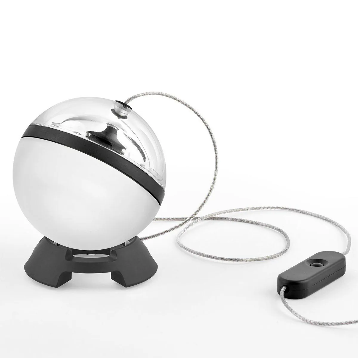 Limbus Eye Frosted Body Tischleuchte, Ø: 12 cm, Schwarz eloxiert, Extra-Warmweiß 2700K