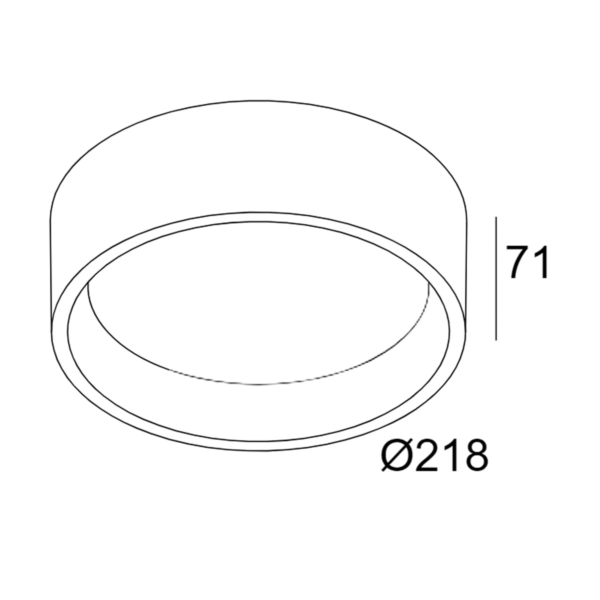 DIRO SBL L ON 82 Deckenleuchte, Weiß, Ø: 21,8 cm, Extra-Warmweiß 2700K