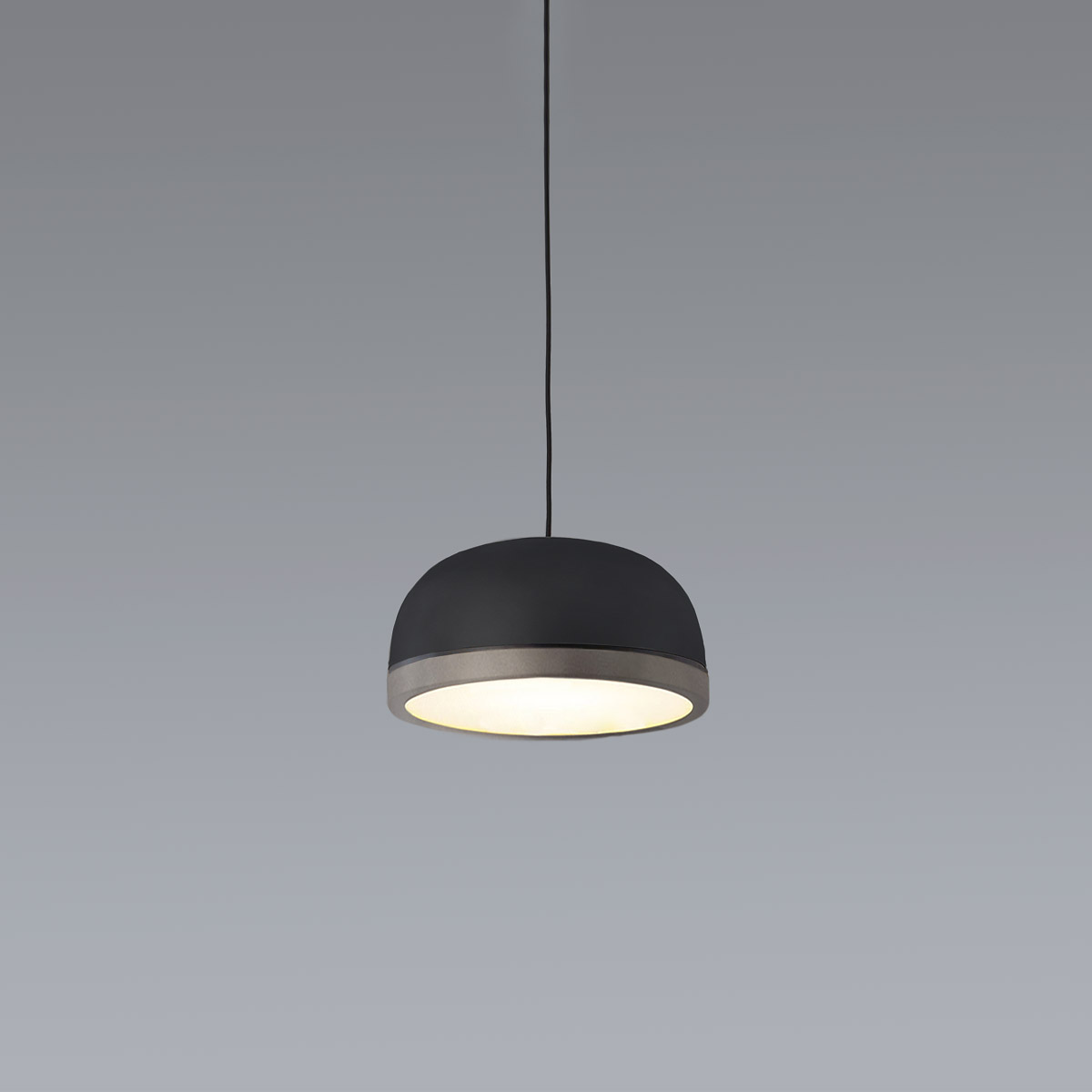 TOOY Molly 556.21 Pendelleuchte Ø: 15 cm, Schwarz, Zinn – diffuses, blendfreies Licht