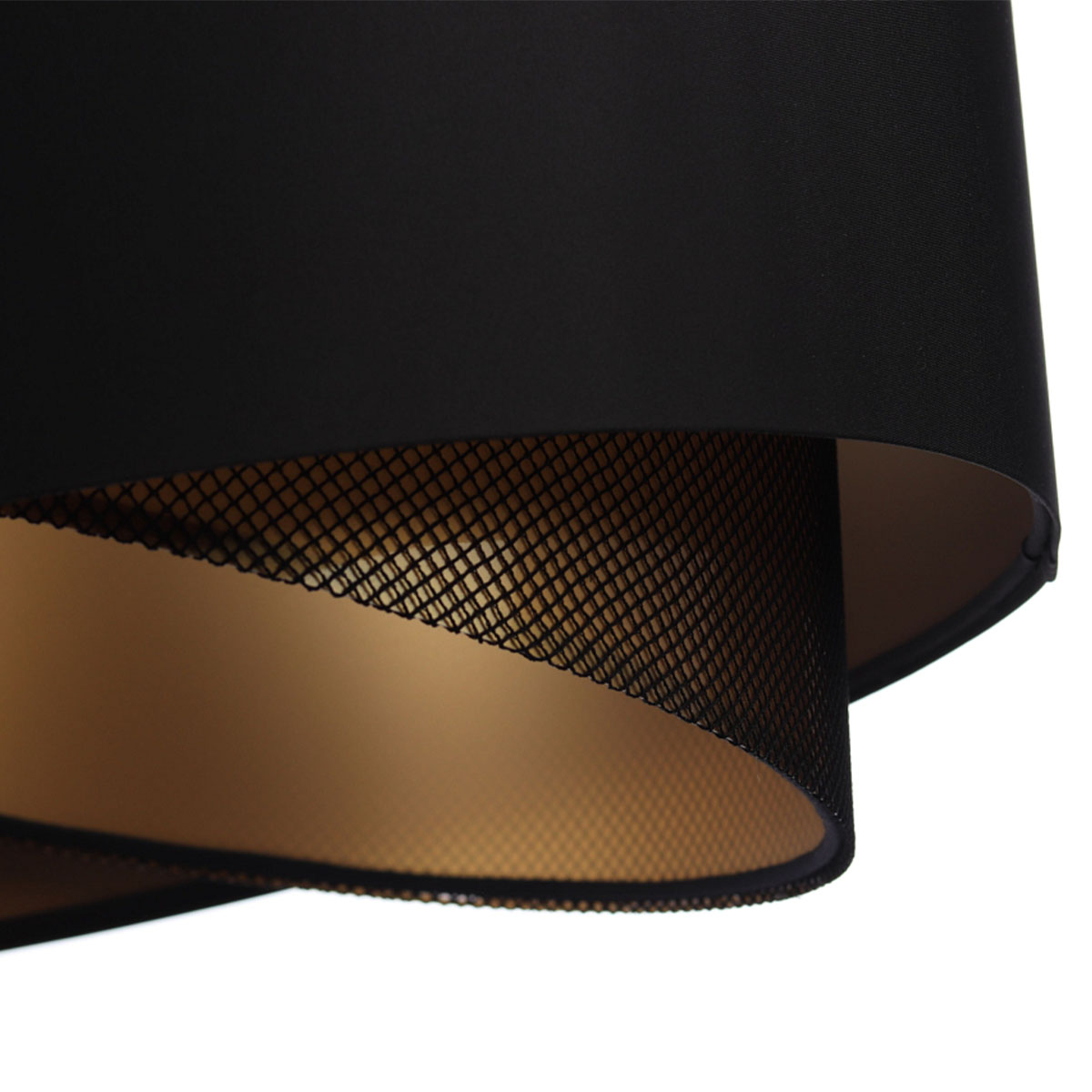 Pendelleuchte, Ø: 50 cm, Schwarz, Gold