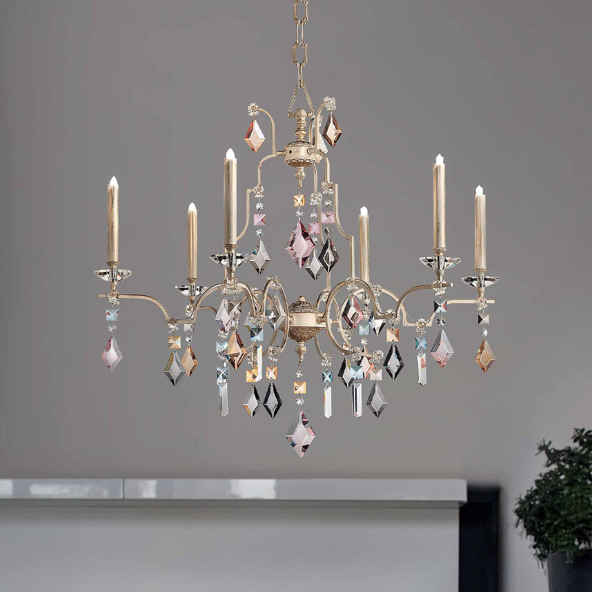 Lizzi 3+3 Kronleuchter, 6-flammig, Ø: 75 cm