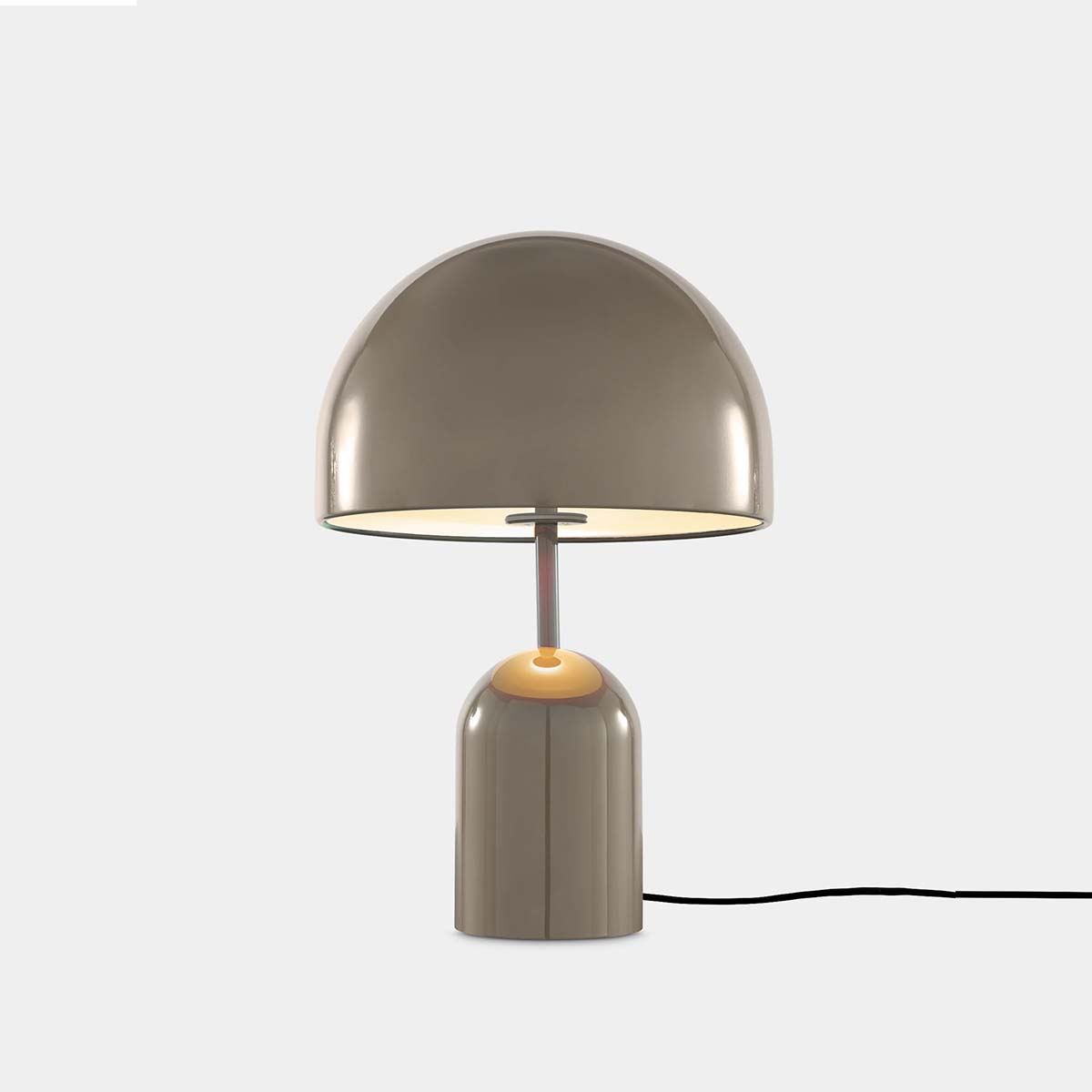 Tom Dixon Bell LED Tischleuchte, H: 42,5 cm, Taupe