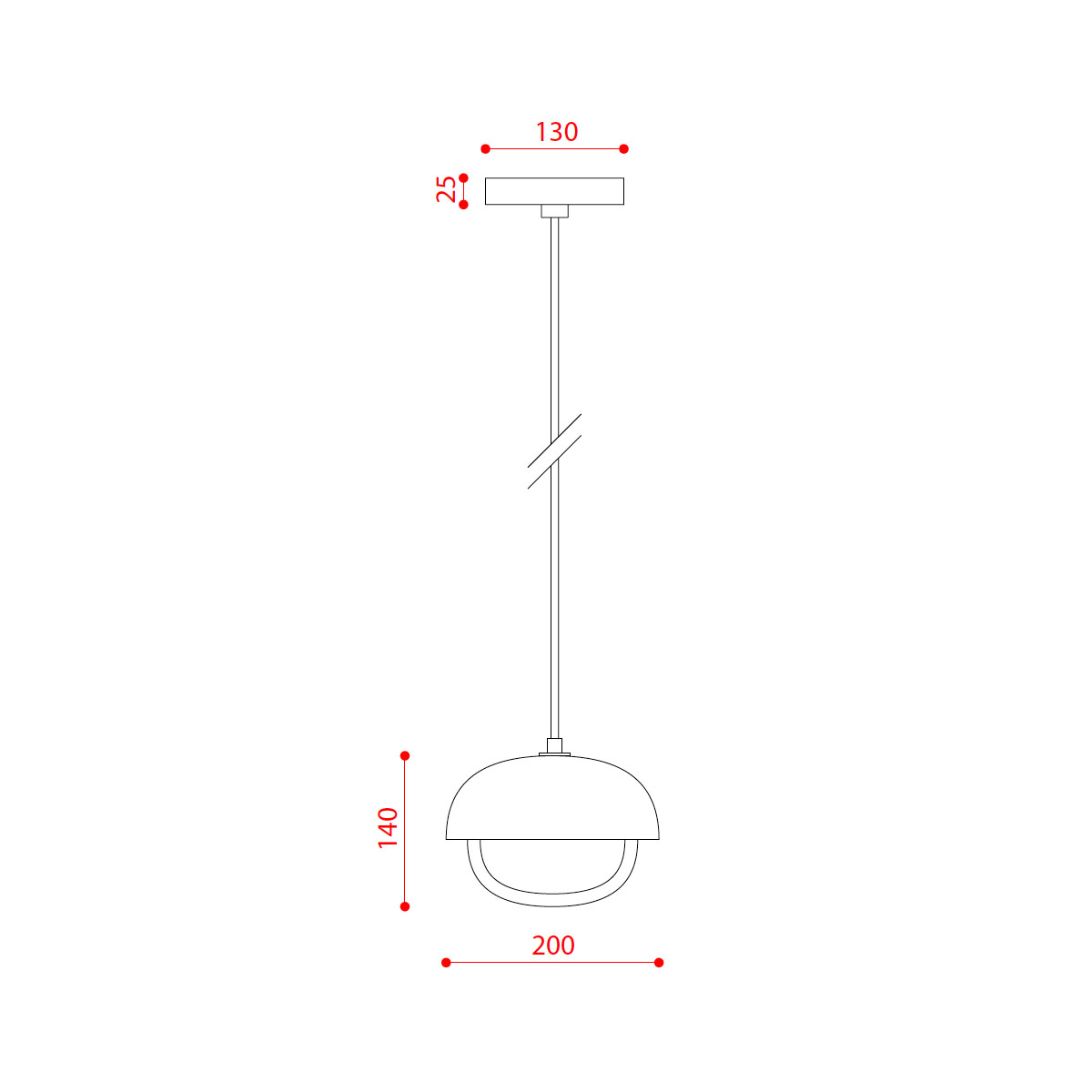 Muse 554.22 Pendelleuchte Ø: 20 cm, Schwarz & Kupfer
