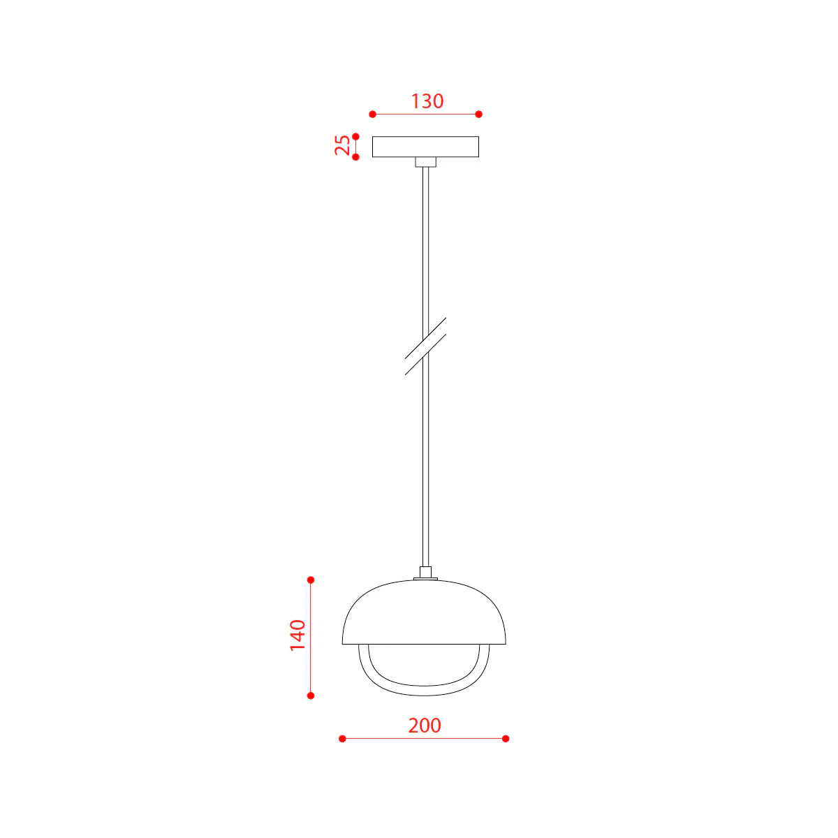 Muse 554.22 Pendelleuchte Ø: 20 cm, Schwarz & Kupfer