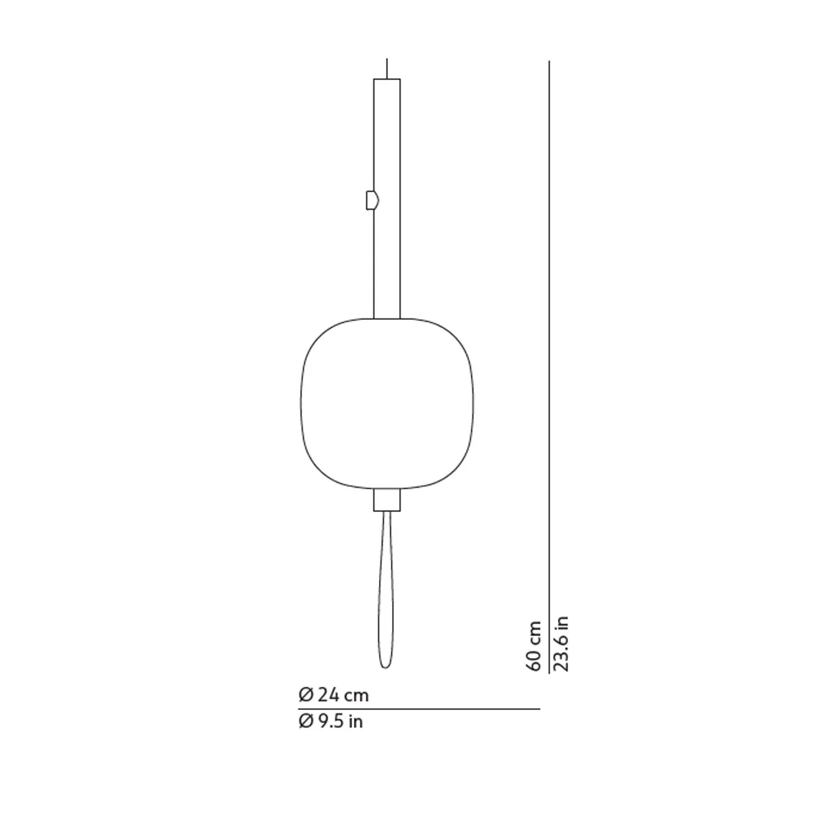 Motus Pendelleuchte, Ø: 24 cm, Rot