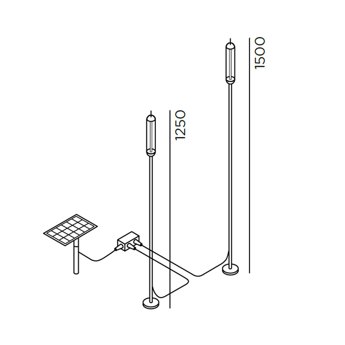 reed solar set Erdspießleuchte