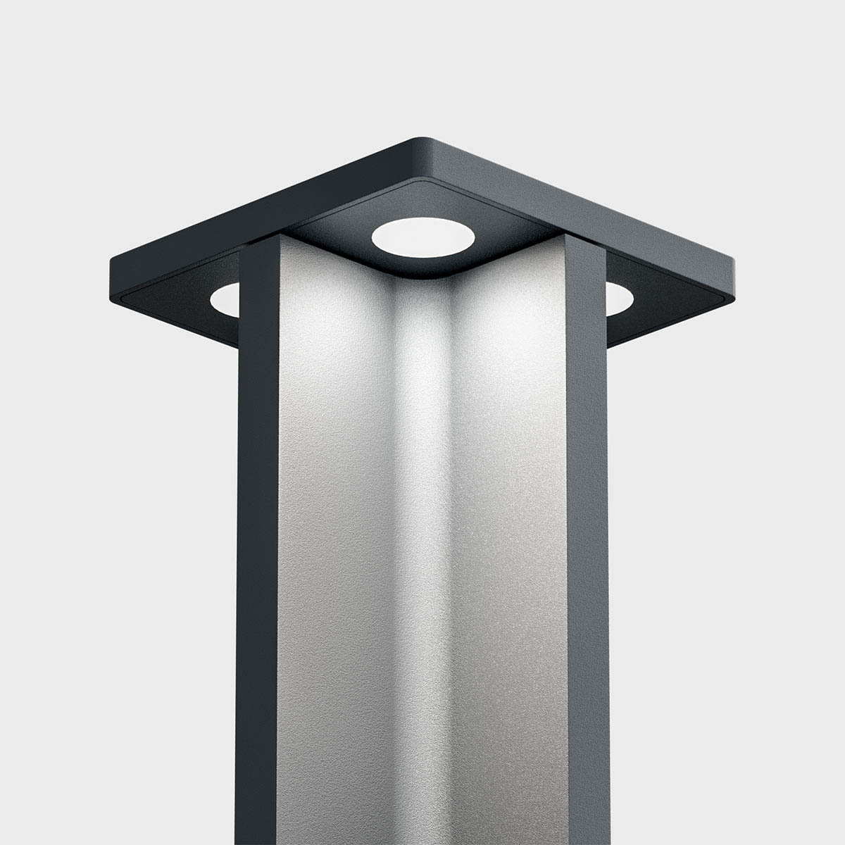 Pollerleuchte für außen fokusiert