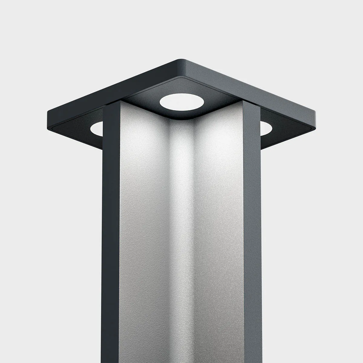 Pollerleuchte für außen fokusiert