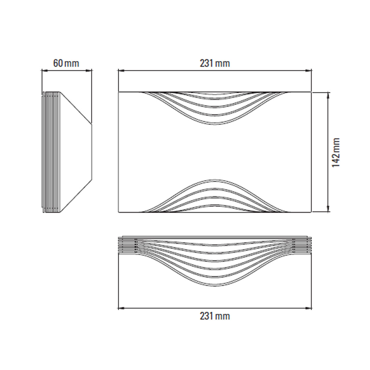 Technische Zeichnung DCW Editions Respiro M Wandleuchte B: 23 cm Technische Zeichnung DCW Editions Respiro M Wandleuchte B: 23 cm