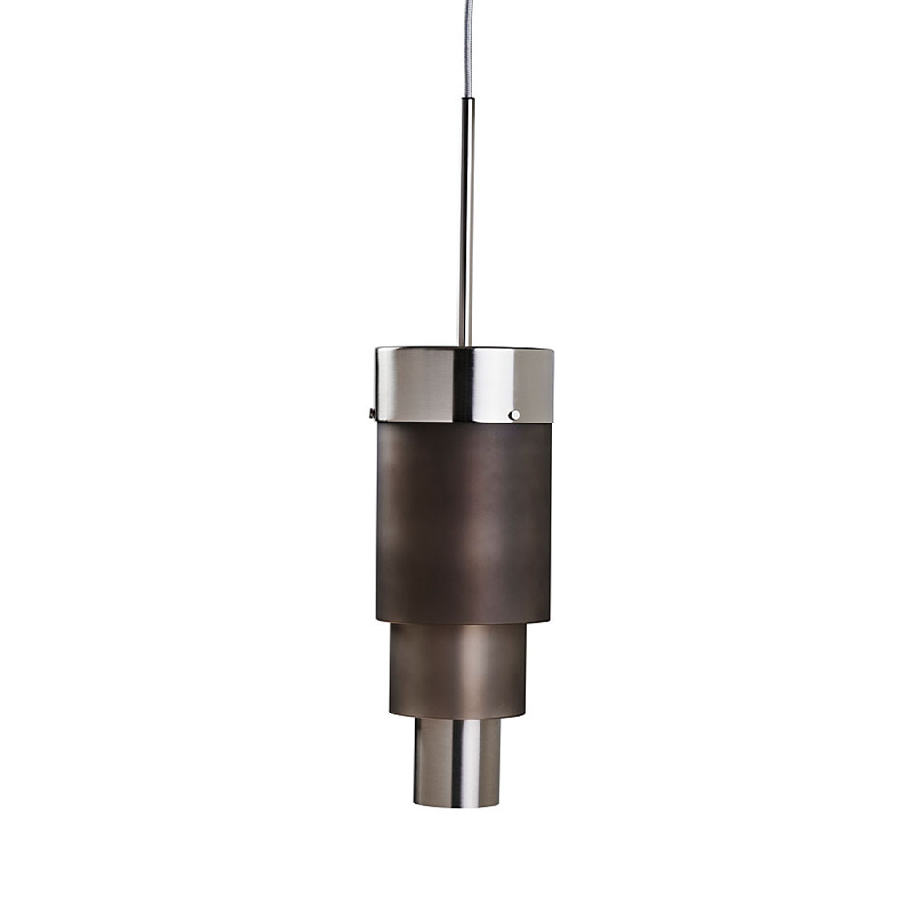 A-Spire Pendelleuchte L Ø 14 cm, Sand Smokey Grey, Silber