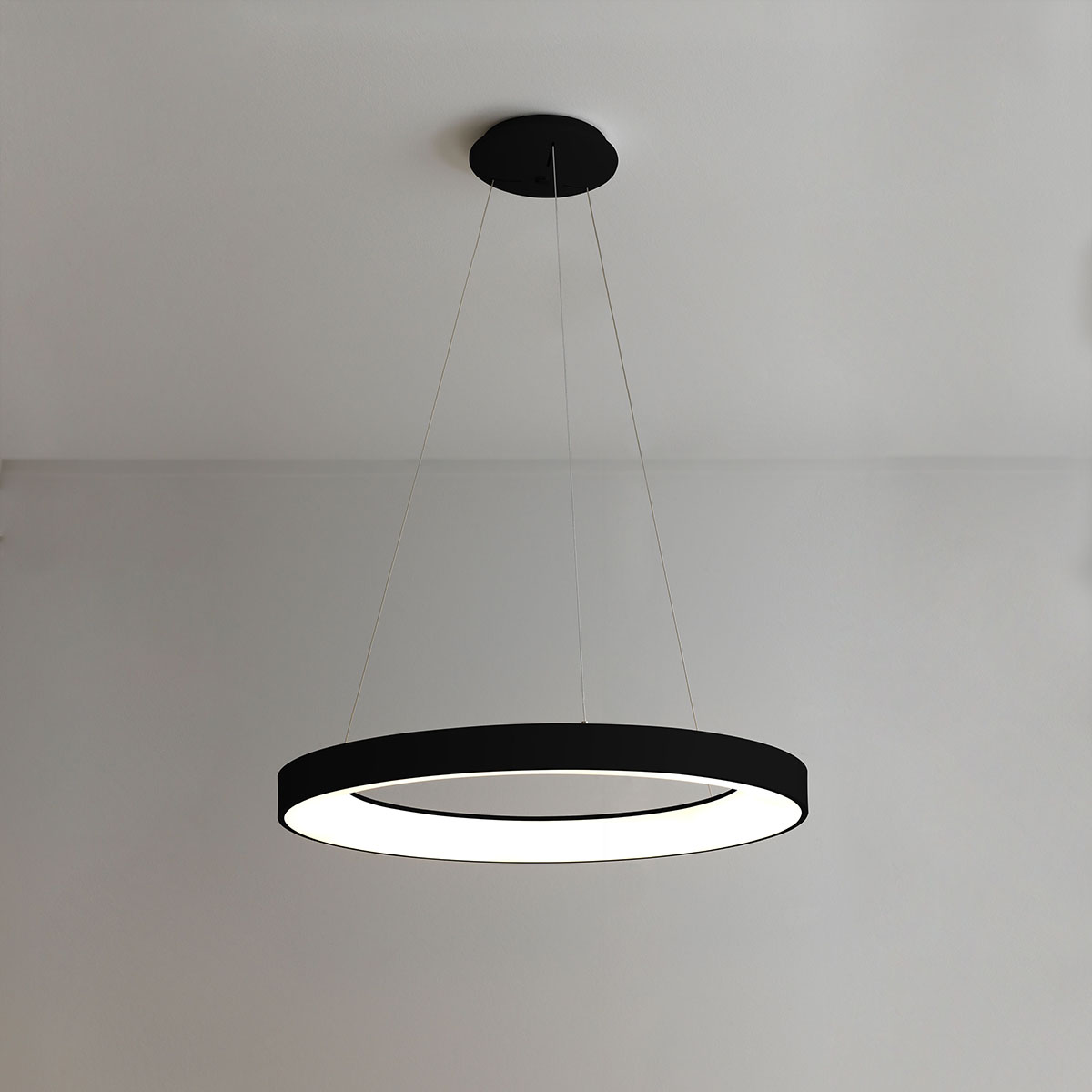 Inner-R Pendelleuchte, Schwarz, Ø: 80 cm