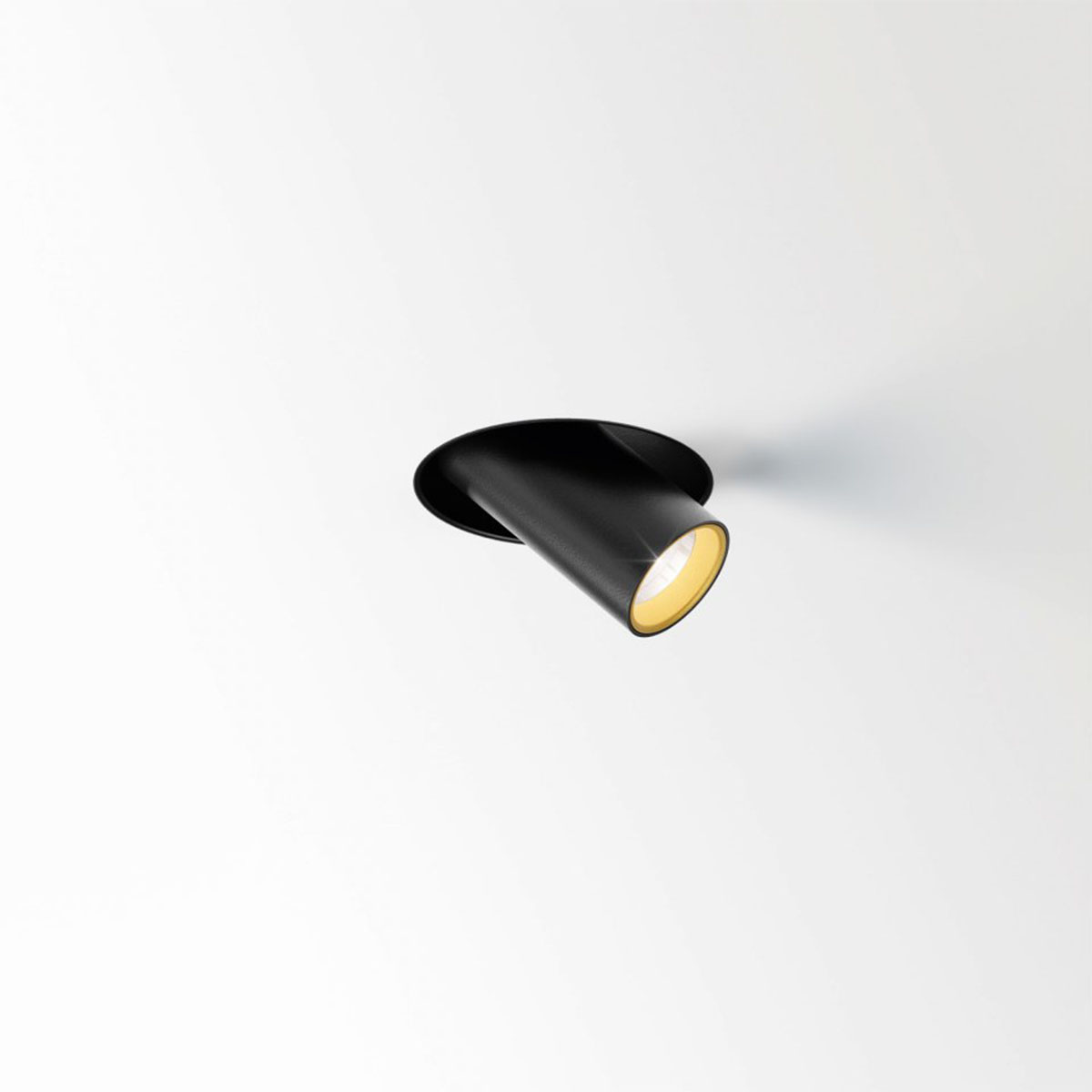 DeltaLight SPY 39 TRIMLESS 93040 Einbaustrahler, Ø: 8,2 cm, Schwarz, Warmweiß 3000K, 40° Schwarz 3000K Modern & neutral – moderne für Küche, Abstrahlwinkel 40°