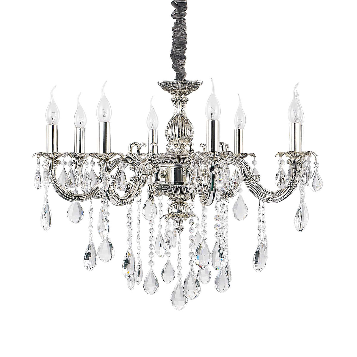 Impero SP8 Kronleuchter 8-flammig, Silber, Ø: 75 cm Impero SP8 Kronleuchter 8-flammig, Silber, Ø: 75 cm