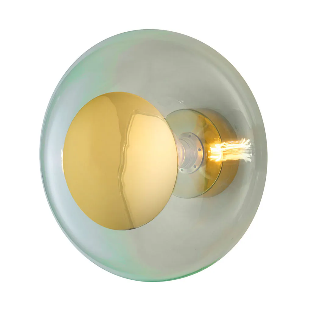 Horizon Wand-/ Deckenleuchte L Ø 36 cm, Forest Green, Gold