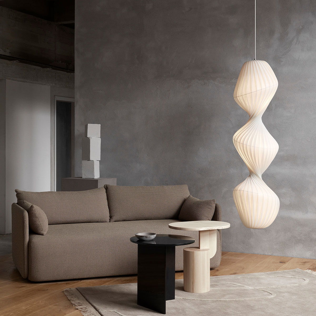 TR33 Pendelleuchte, PC / Vliesstoff, Ø 40 cm, H: 150 cm
