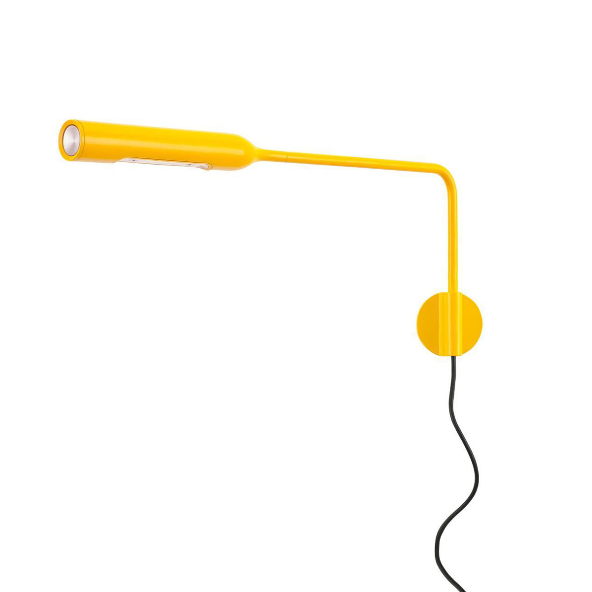 Flo Wall Wandleuchte, Gelb matt, Warmweiß 3000K, mit Kabel und Stecker
