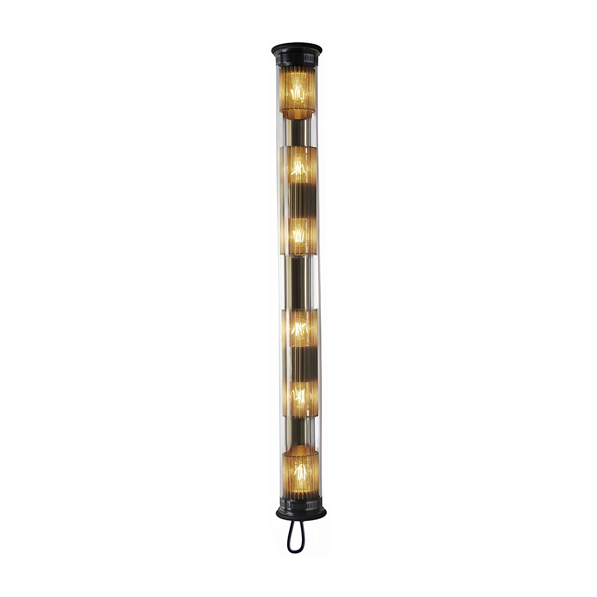 In The Tube Pendant Vertical 120-1300 Pendelleuchte, Gold, L: 132 cm – exklusives Design aus dem Hause DCW Editions für den Esstisch