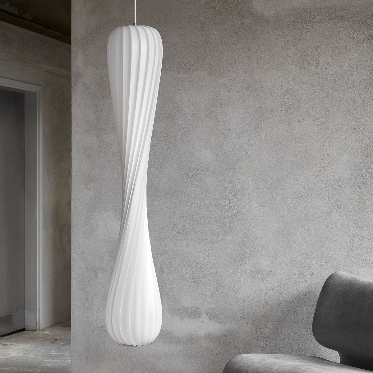 TR7 Pendelleuchte, PC / Vliesstoff, Ø: 25 cm, H: 55 cm Tom Rossau TR7 Pendelleuchte PC / Vliesstoff Ø: 25 cm, H: 145 cm