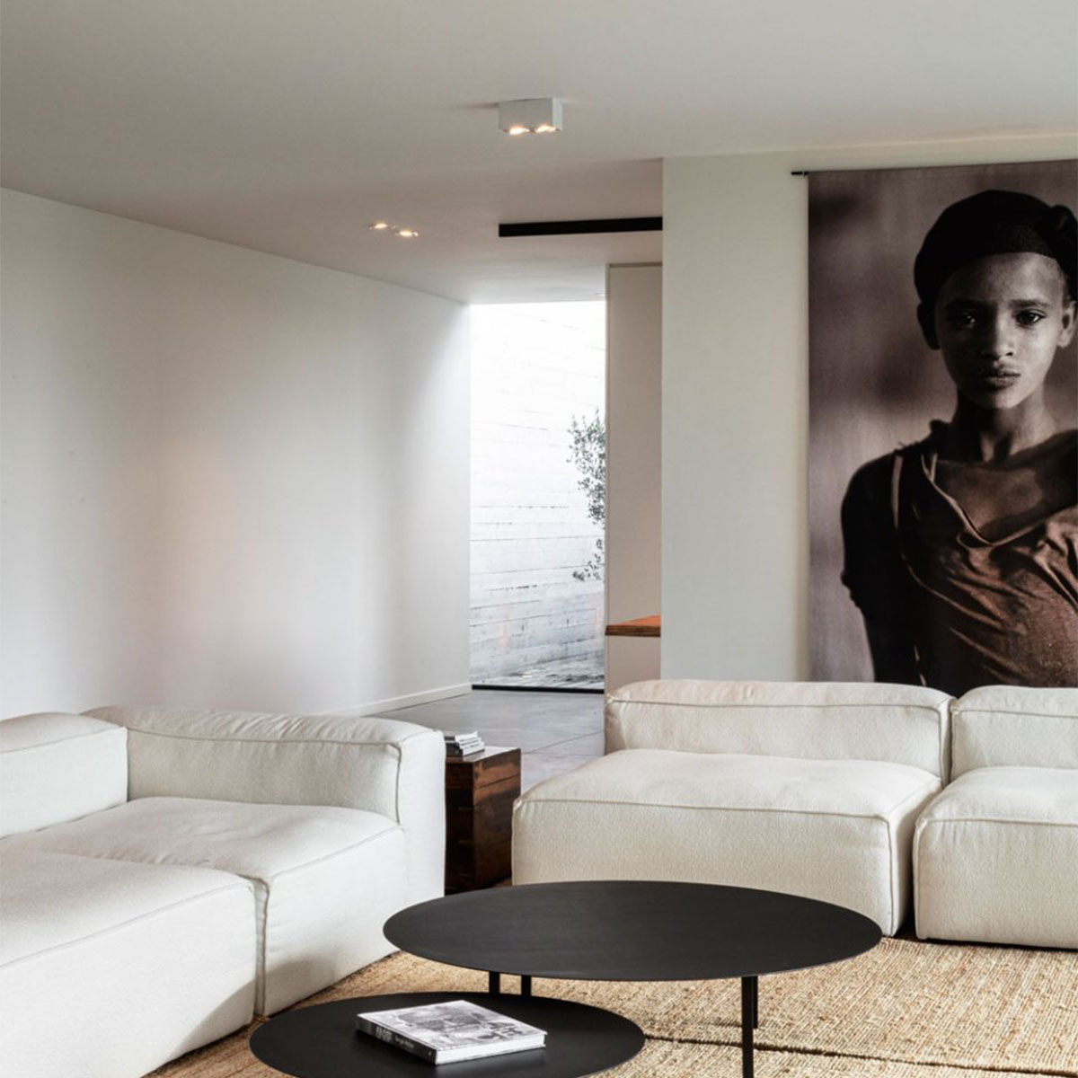 MINIGRID ON 250 93050 DIM8 Aufbaustrahler, L: 20,5 cm, B: 10,5 cm, Weiß & Schwarz, Warmweiß 3000K, 50°