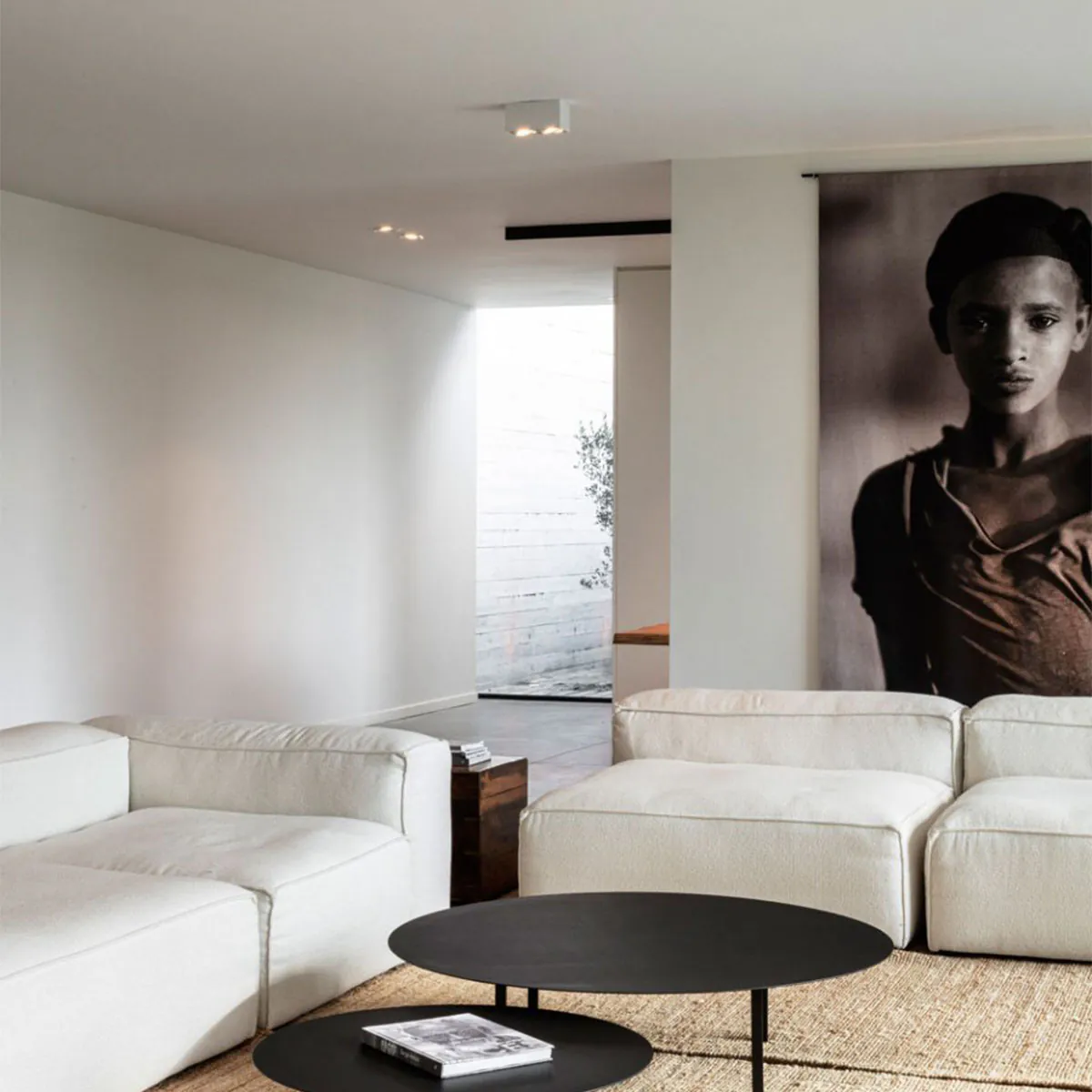 MINIGRID ON 250 93050 DIM8 Aufbaustrahler, L: 20,5 cm, B: 10,5 cm, Weiß & Schwarz, Warmweiß 3000K, 50°