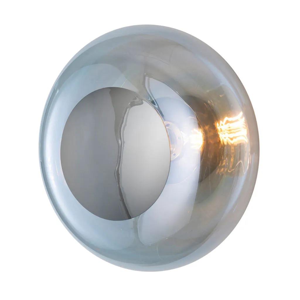 Horizon Wand-/ Deckenleuchte L Ø 36 cm, Topaz Blue, Silber