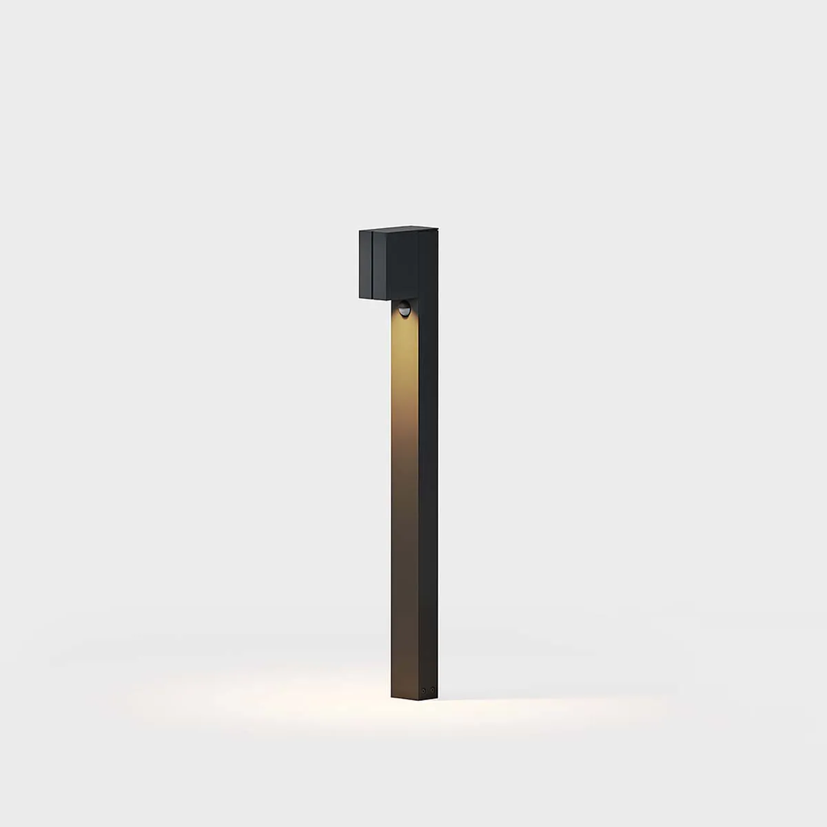 cut Pollerleuchte mit Bewegungssensor, H: 80 cm, Deep Black