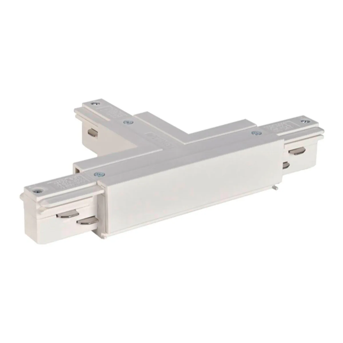 Eutrac 3-Phasen T-Verbinder mit Einspeisemöglichkeit, Weiß, Erde innen rechts