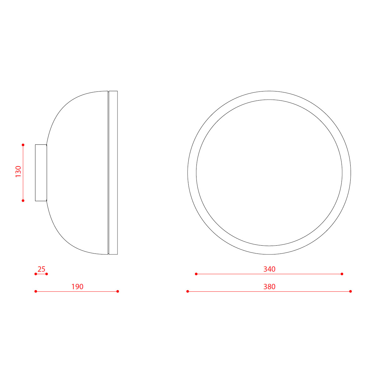 Molly 556.73 Wand - Deckenleuchte Ø: 38 cm, Messing, Messing Molly 556.73 Wand - Deckenleuchte Ø: 38 cm, Kupfer, Kupfer